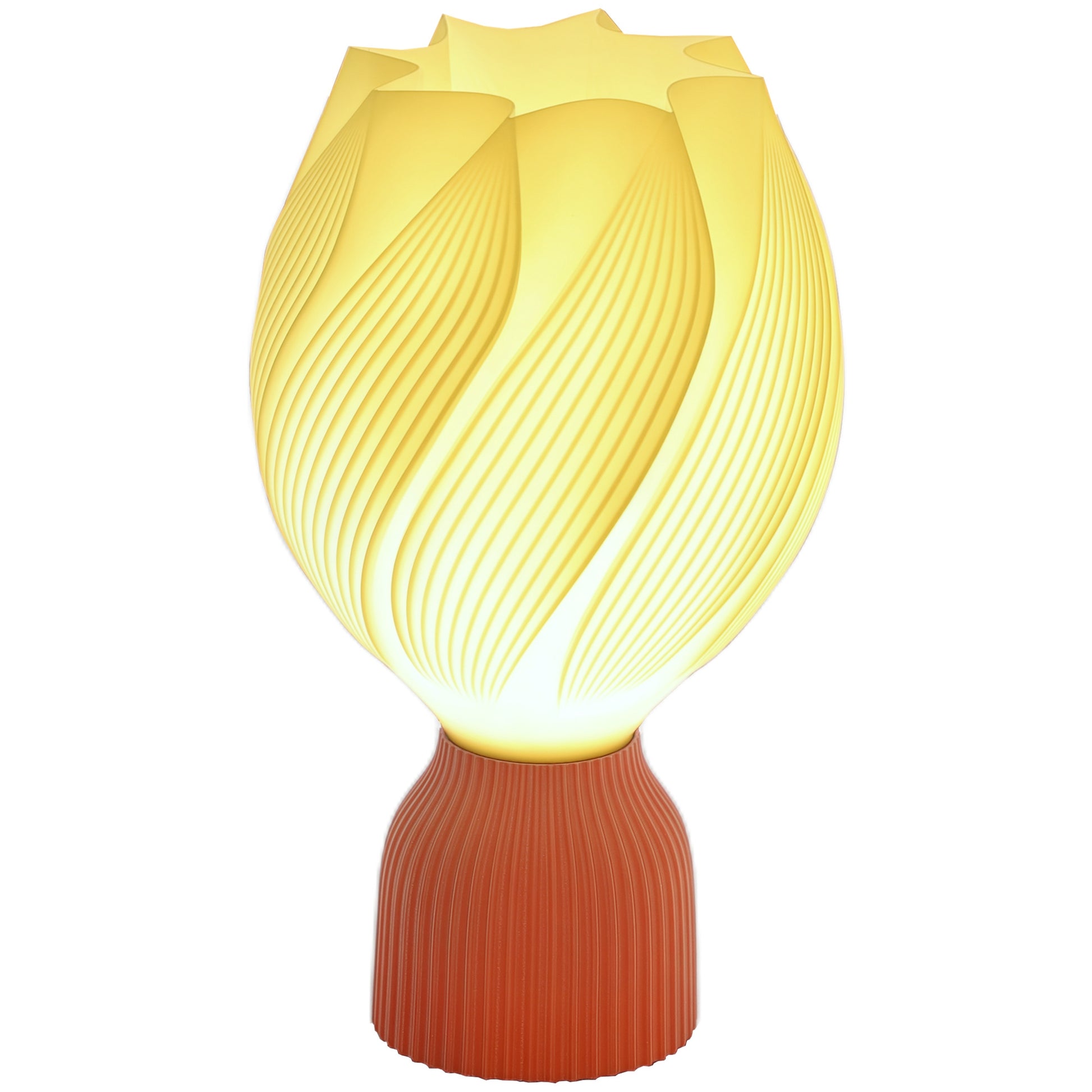 Candeeiro de Mesa de Cabeceira com Ecrã de Impressão 3D Candeeiro de Mesa com Desenho de Pétalas com Luz Quente para Quarto Sala de Estar Ø16,5x28 cm Branco