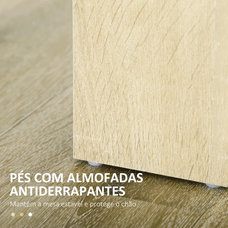 Mesa de Sala de Jantar para 4-6 Pessoas Mesa de Cozinha Retangular Estilo Moderno com Bancada de Melamina de Madeira Carga 50 kg 120x69x75 cm Carvalho