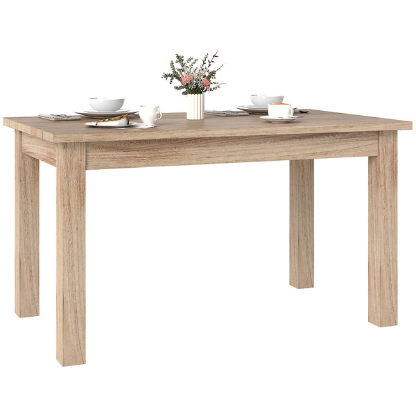 Mesa de Jantar Mesa Retangular para 6 Pessoas Mesa de Refeição com Bancada Laminada para Cozinha Sala 140x80x78 cm Madeira