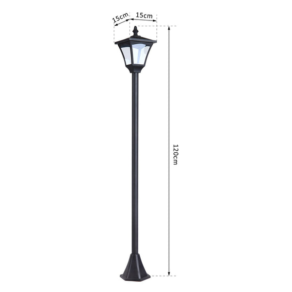 Candeeiro Solar Brat – Design Britânico – 15x15x120 cm – Preto – Luz LED Automática – IP44