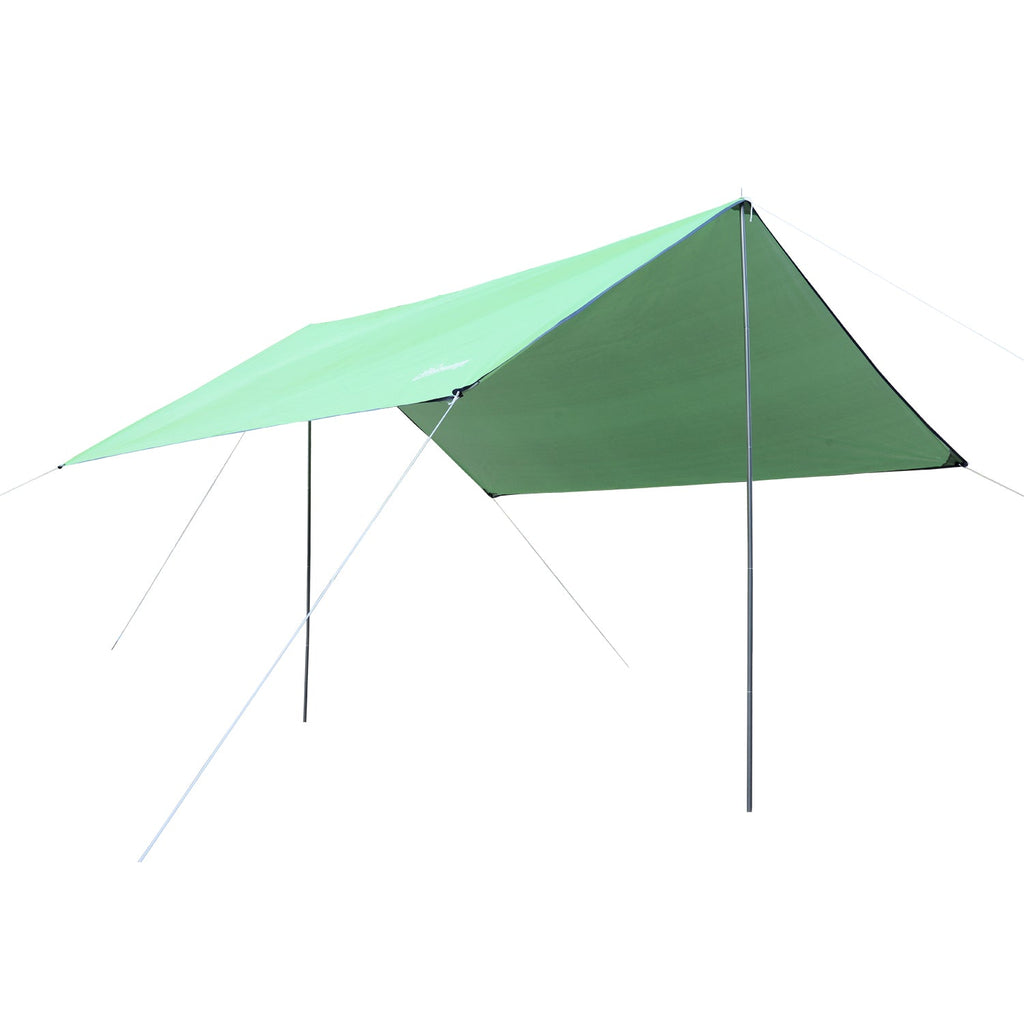 Abrigo de Campismo Portátil 300x292 cm Tenda de Campismo Impermeável com Proteção Solar para Praia Piquenique Exterior Verde