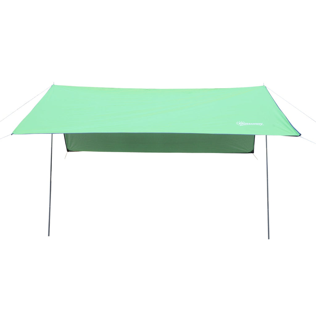 Abrigo de Campismo Portátil 300x292 cm Tenda de Campismo Impermeável com Proteção Solar para Praia Piquenique Exterior Verde