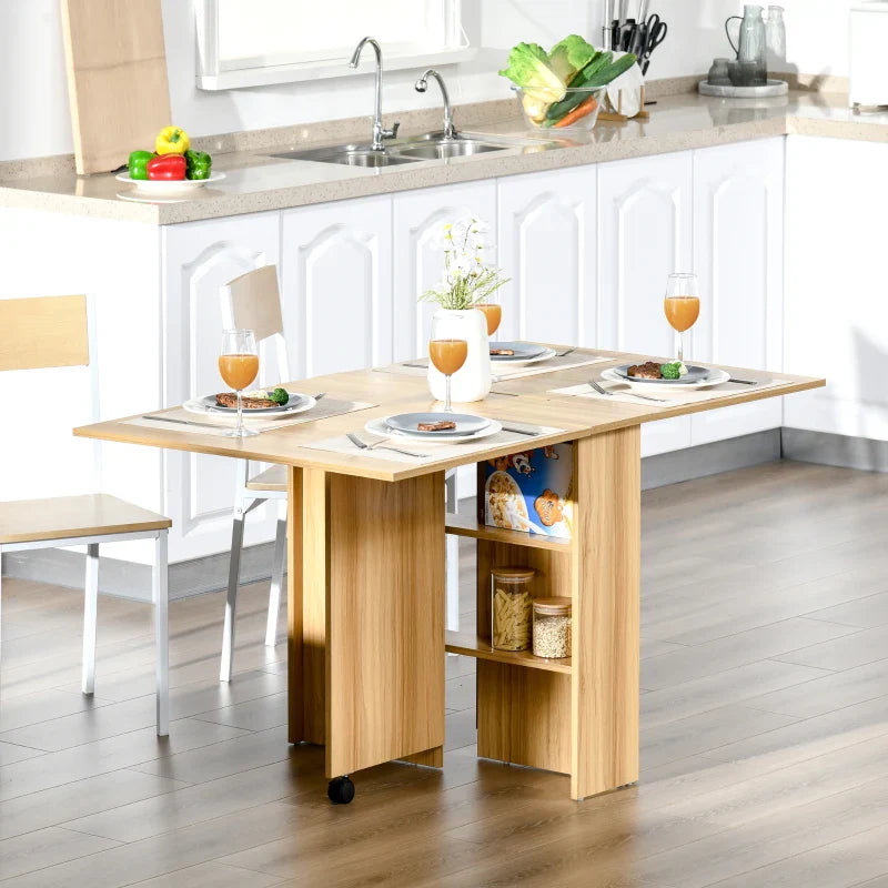Mesa Dobrável Atman - Carvalho - Design Nórdico - Leva-Me Contigo - Móveis & Decoração
