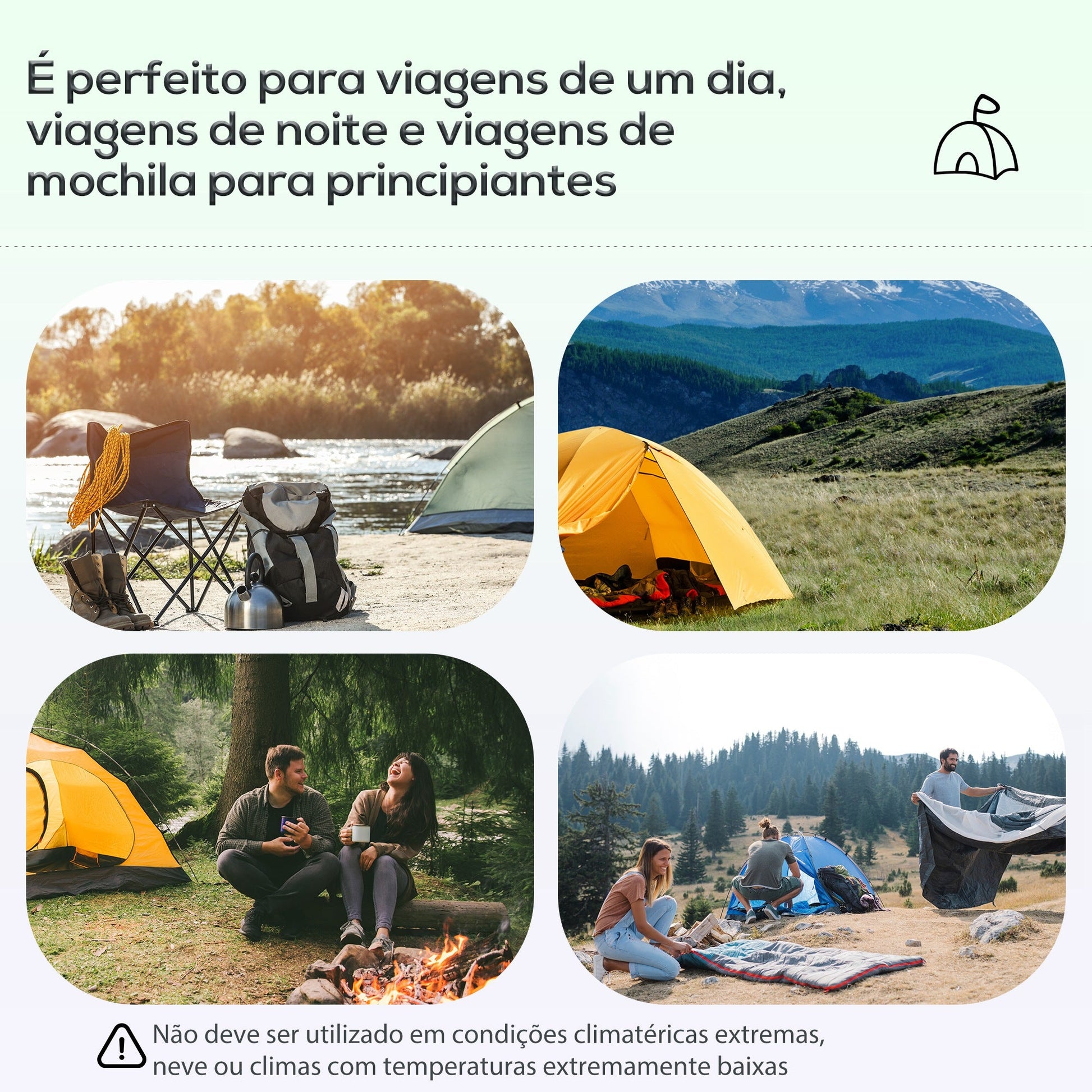 Tenda de Campismo para 4-5 Pessoas Impermeável 3000mm+ Anti UV com Bolsa de Transporte e Gancho para Luz 455x230x180cm Verde