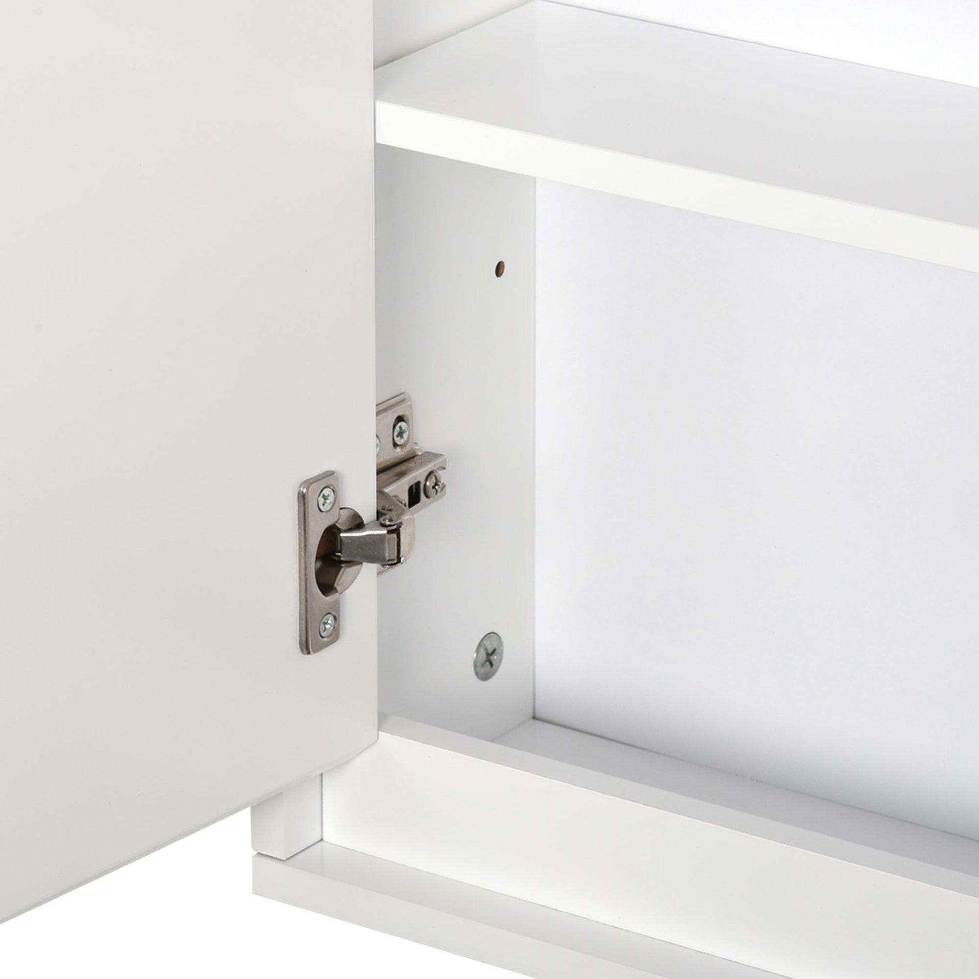 HOMCOM Armário de Casa de Banho com Espelho Móvel Suspenso de Casa de Banho com Prateleira Interior Ajustável em 3 Níveis e 2 Portas 48x14,5x45 cm Branco - A minha loja