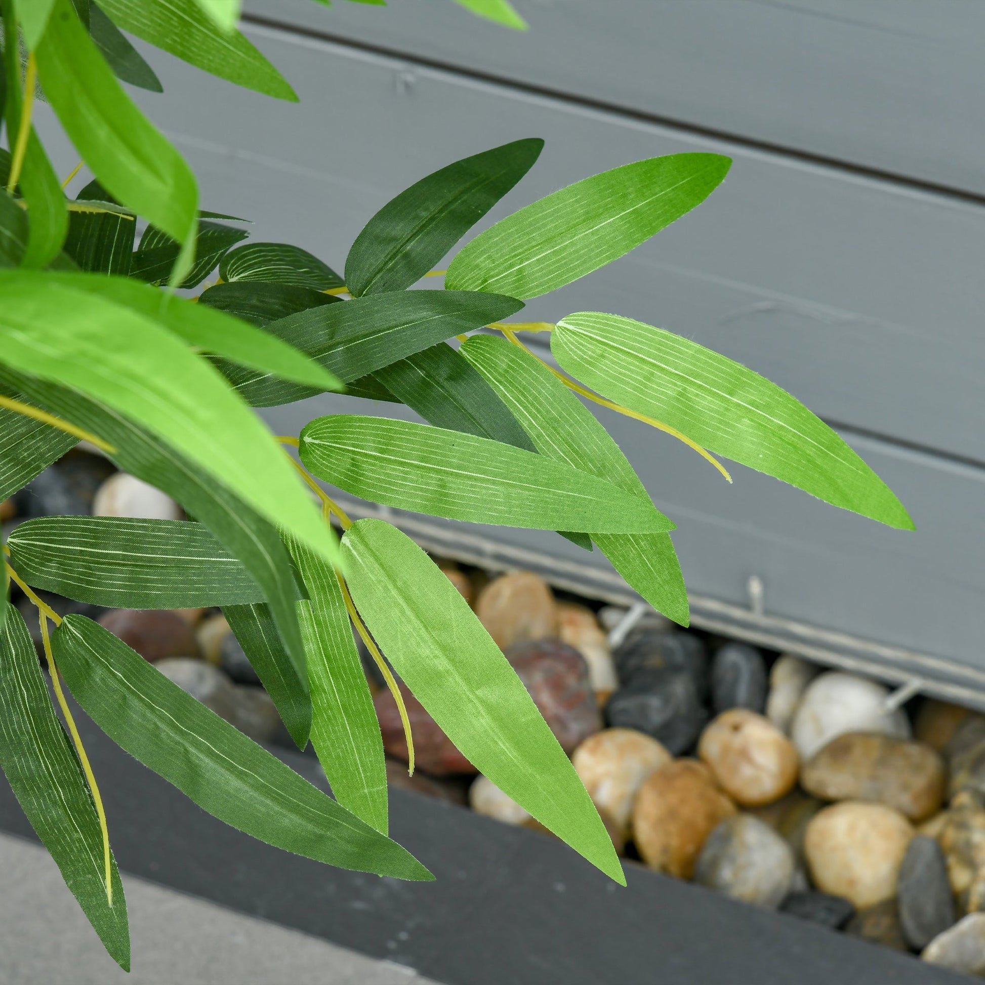 HOMCOM Bambú Artificial 140cm com Vaso Planta Artificial para Interior e Exterior Decoração de Casa Escritório Verde - A minha loja