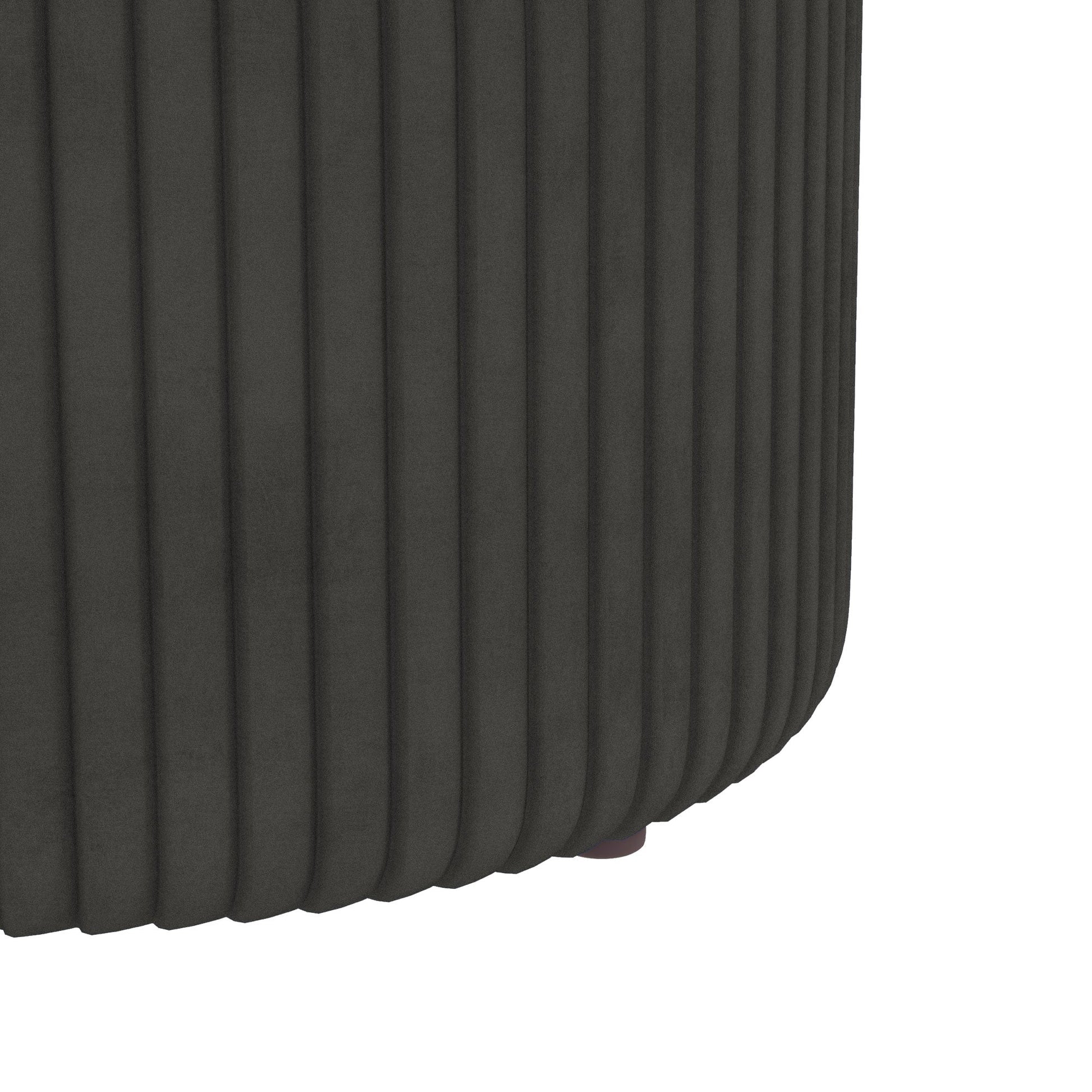 HOMCOM Banco de Armazenamento para Dormitório Puff de Arrumação Estofado em Veludo Banco de Arrumação com Pés Antiderrapantes Ø36x44 cm Cinza - A minha loja