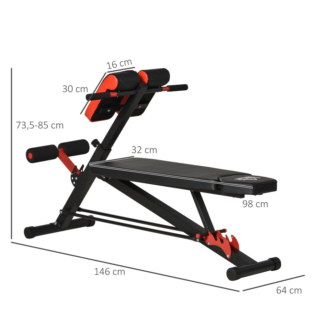 HOMCOM Banco de haltere Inclinação com 4 níveis de altura ajustável 64x146x73.5 - 85cm - A minha loja