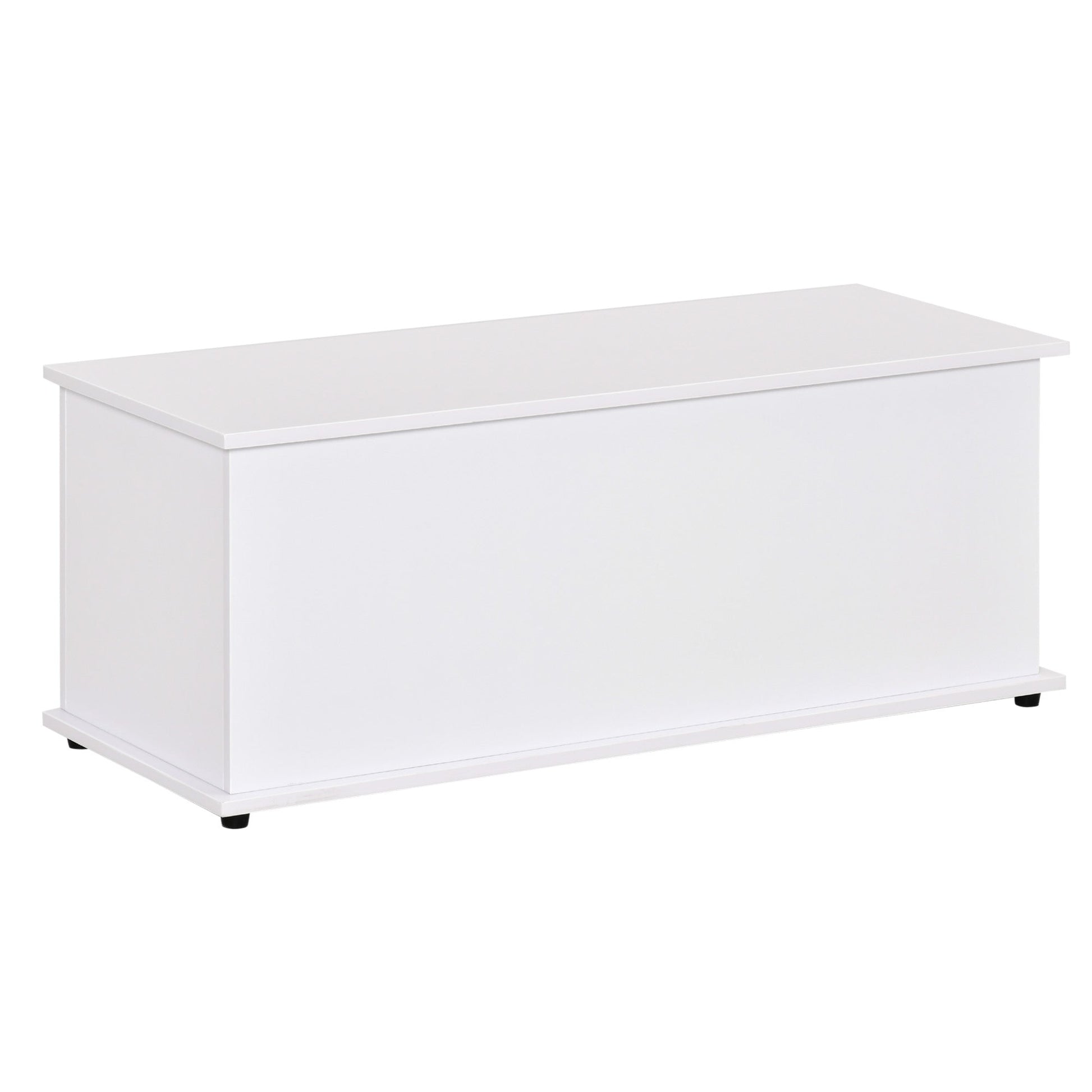 HOMCOM Baú de Armazenamento de Madeira Banco de Armazenamento para Dormitório Sala de Estar Carga Máxima 60kg 100x40x40 Branco - A minha loja