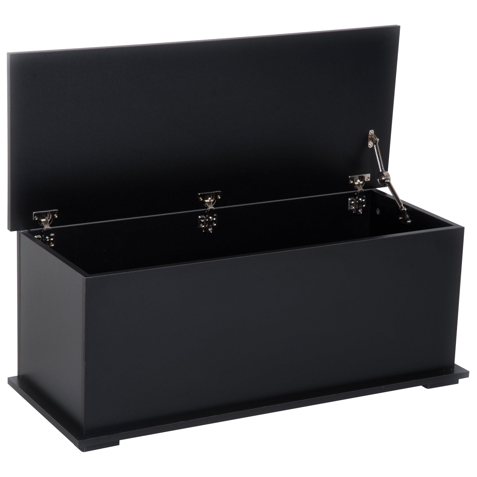 HOMCOM Baú de Armazenamento de Madeira Banco de Armazenamento para Dormitório Sala de Estar Carga Máxima 60kg 100x40x40 cm Preto - A minha loja