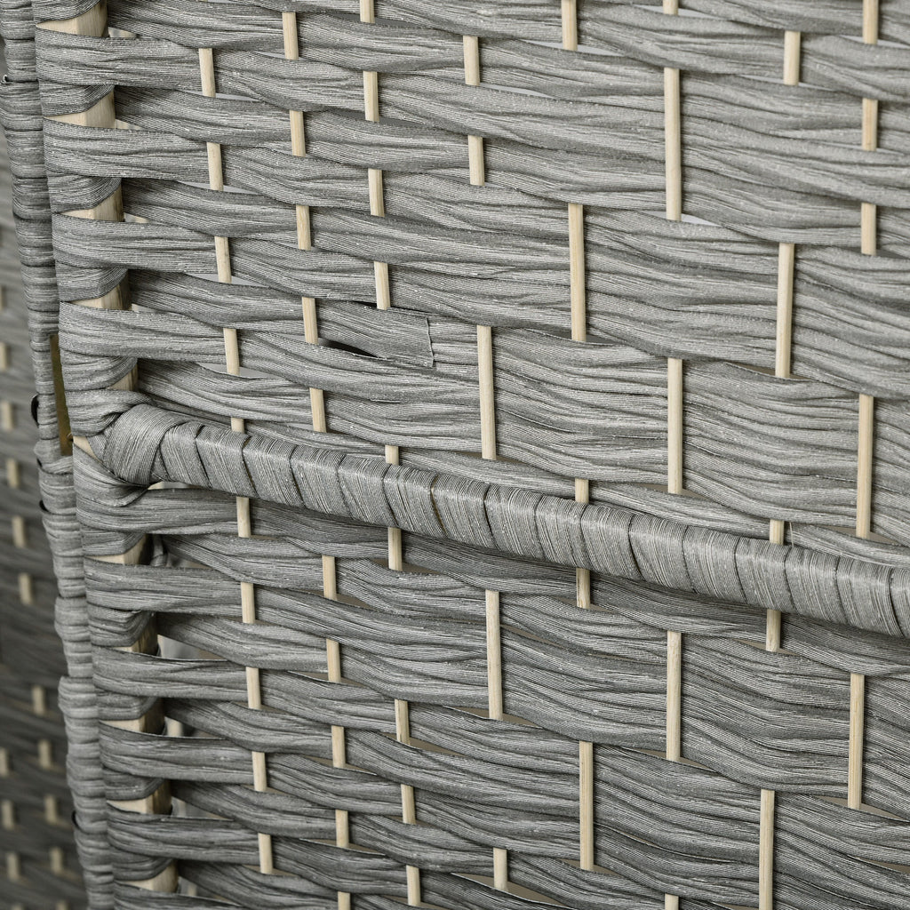 HOMCOM Biombo Dobrável de 6 Painéis Divisor de Ambientes 270x180 cm Ecrã de Privacidade de Polipropileno para Escritório Quarto Cinza Misto - A minha loja