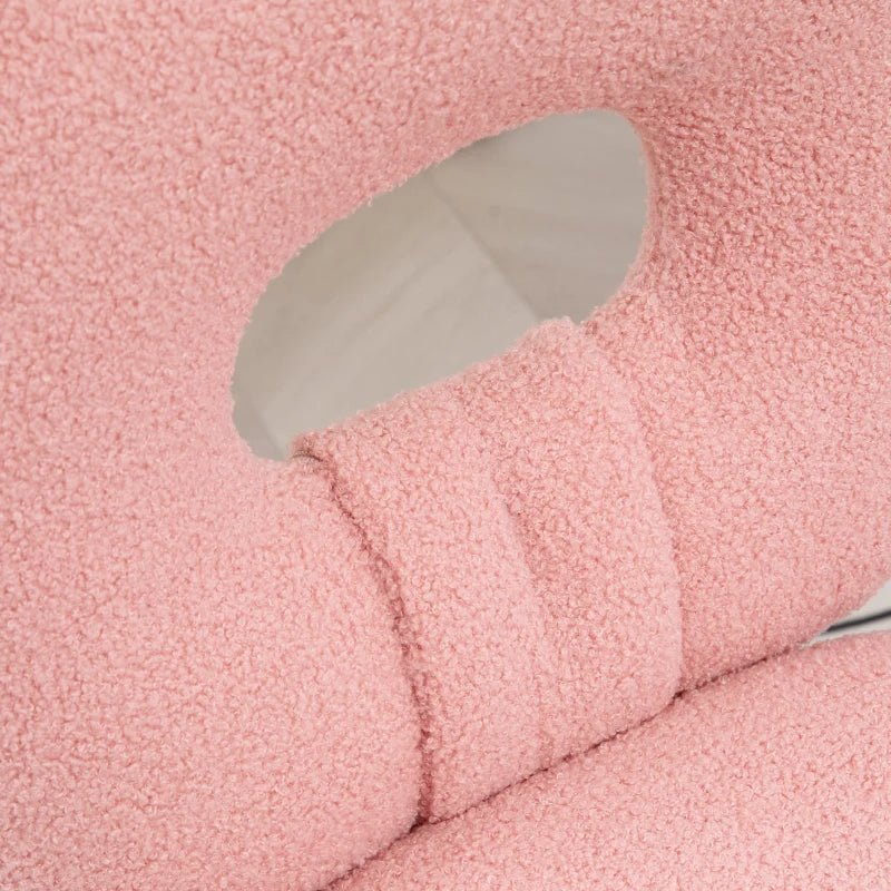 HOMCOM Cadeira de Secretária de Carneirinho Cadeira Infantil Giratória com Assento Ajustável em Altura e Encosto em Forma de Urso Capacidade 120 kg 50x56x80 - 90 cm Rosa - A minha loja