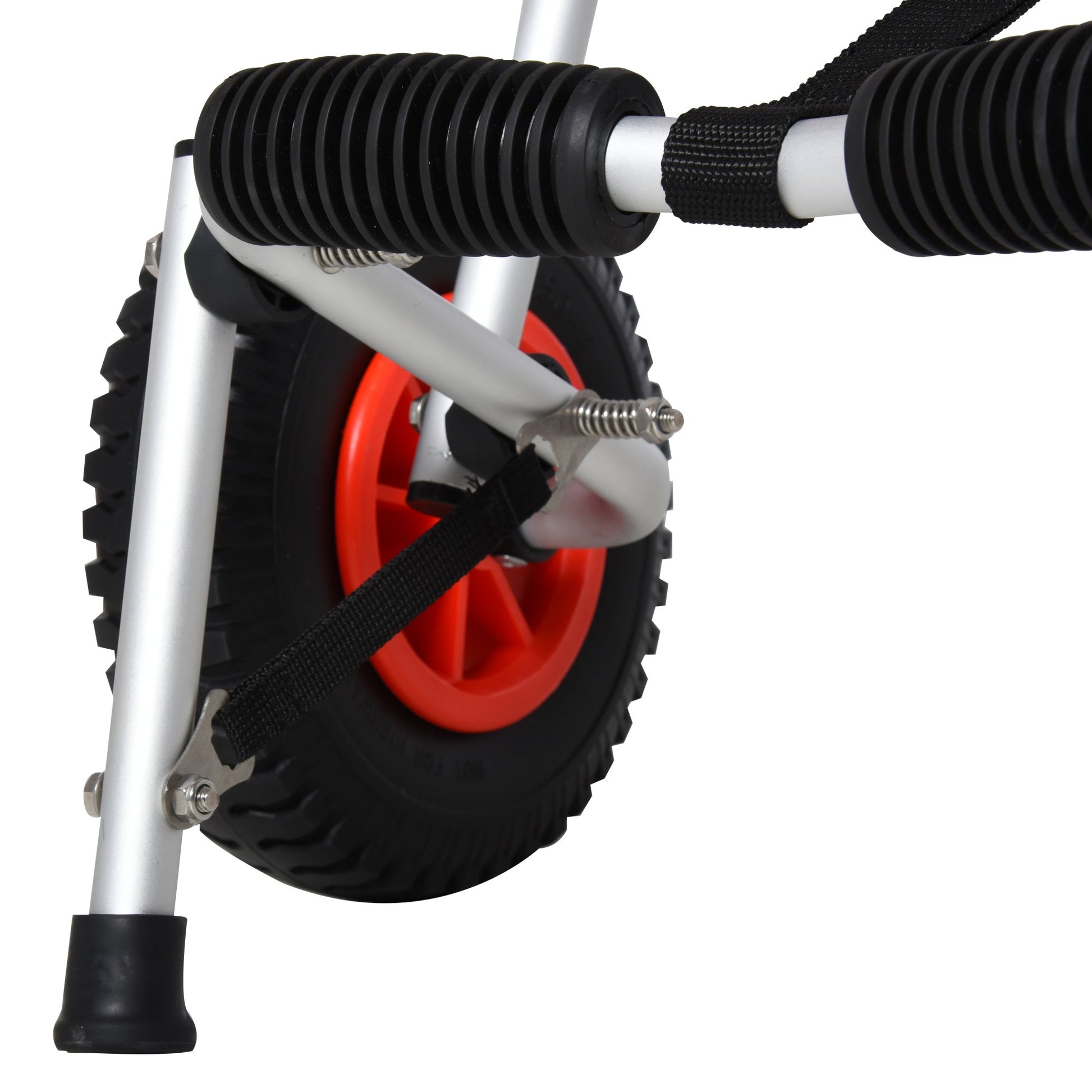HOMCOM Carrinho de transporte dobrável para caiaque carga 75 kg de alumínio ajuste universal com rodas para barco canoa 57,5x33x24 cm prata - A minha loja