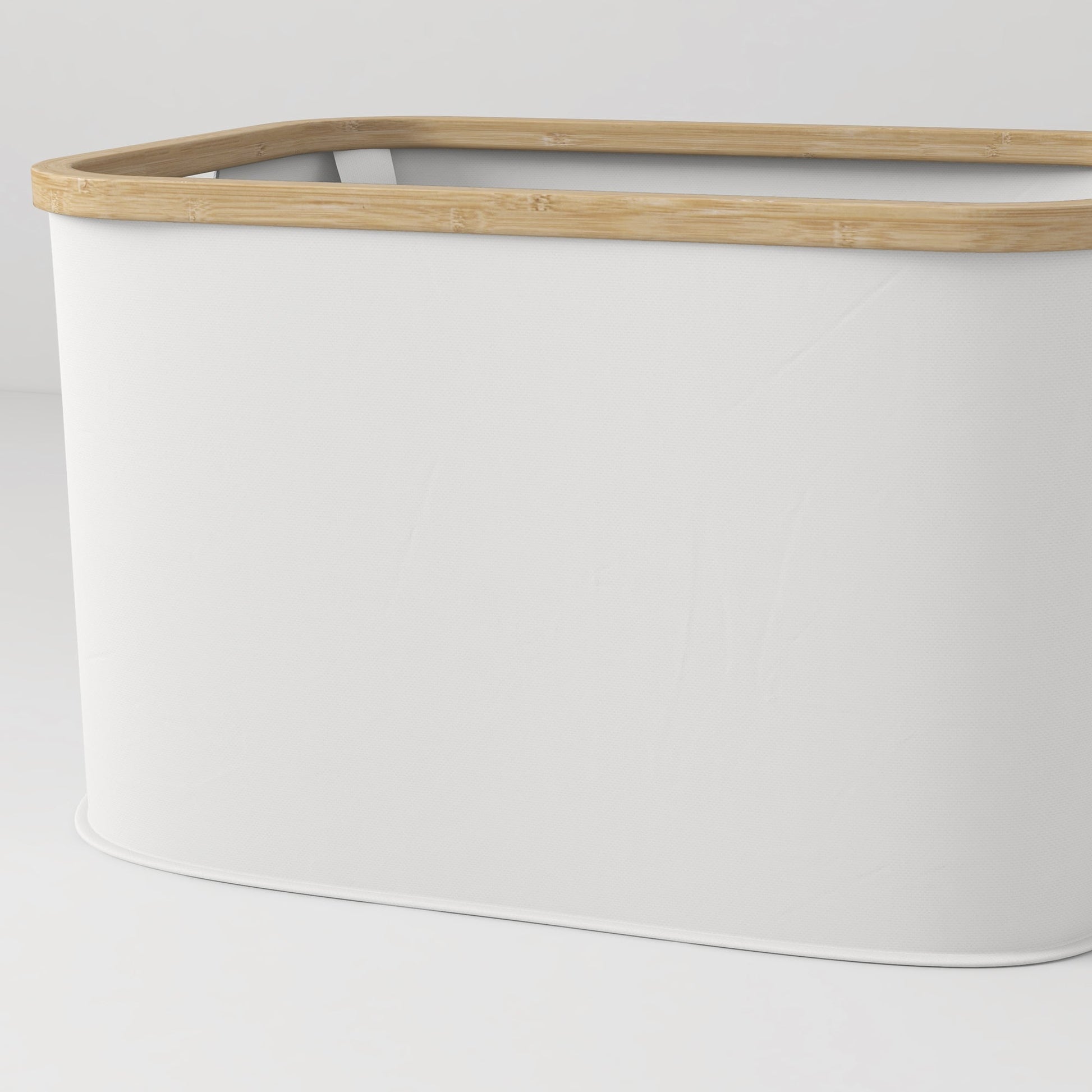 HOMCOM Cesto para Roupa Dobrável Cesto para Roupa Suja 36 L com Pega para Casa de Banho Dormitório Lavandaria 44,3x33,3x26,5 cm Creme - A minha loja