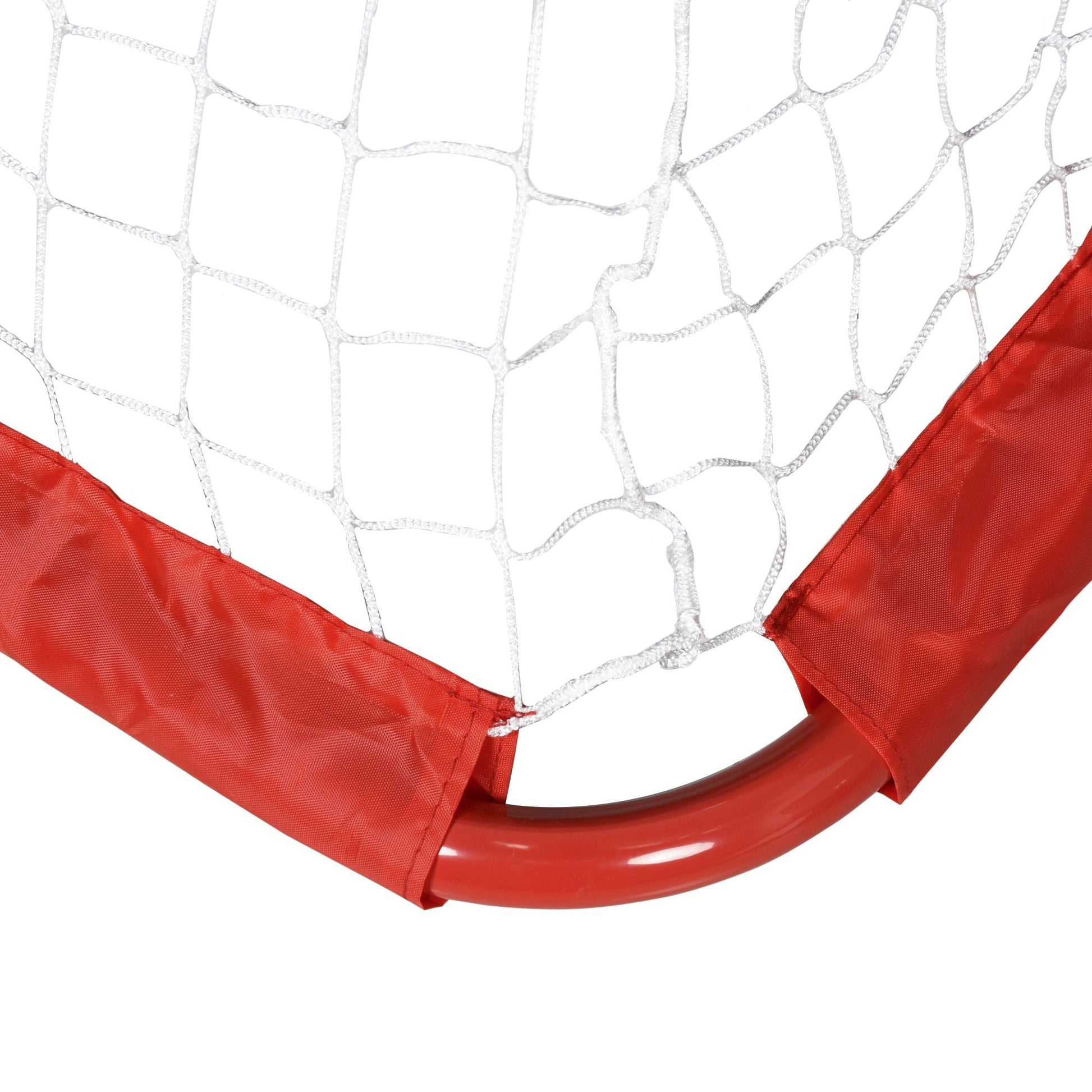 HOMCOM Conjunto de 2 balizas de futebol dobráveis com rede Tetrolon para a prática de futebol 90x36x 60cm vermelho - A minha loja