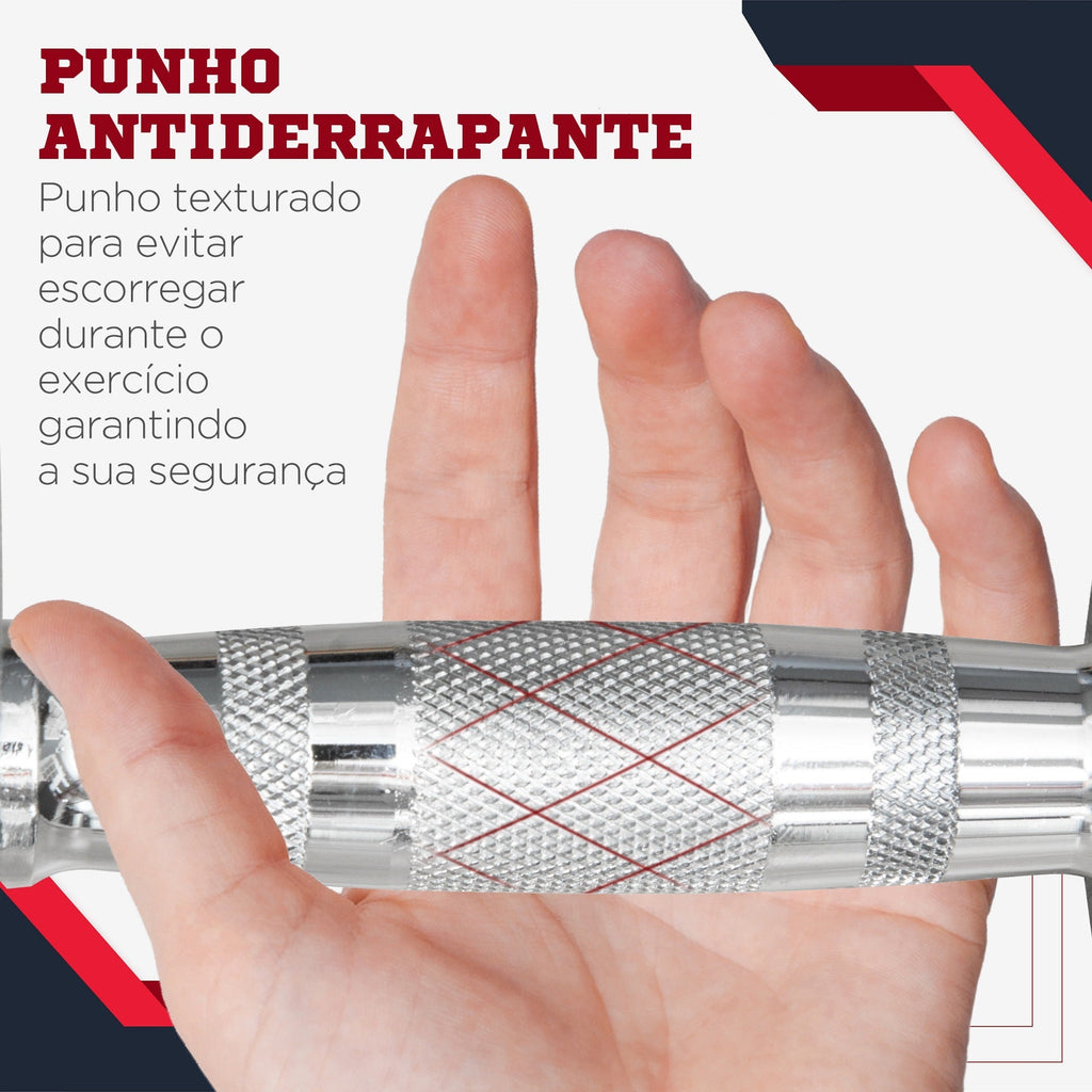 HOMCOM Conjunto de Halteres 16 kg com Barra Metálica e Cabeça Hexagonal Conjunto Pesos para Treino em Casa Ginásio 30,5x12,7 cm Preto e Prata - A minha loja