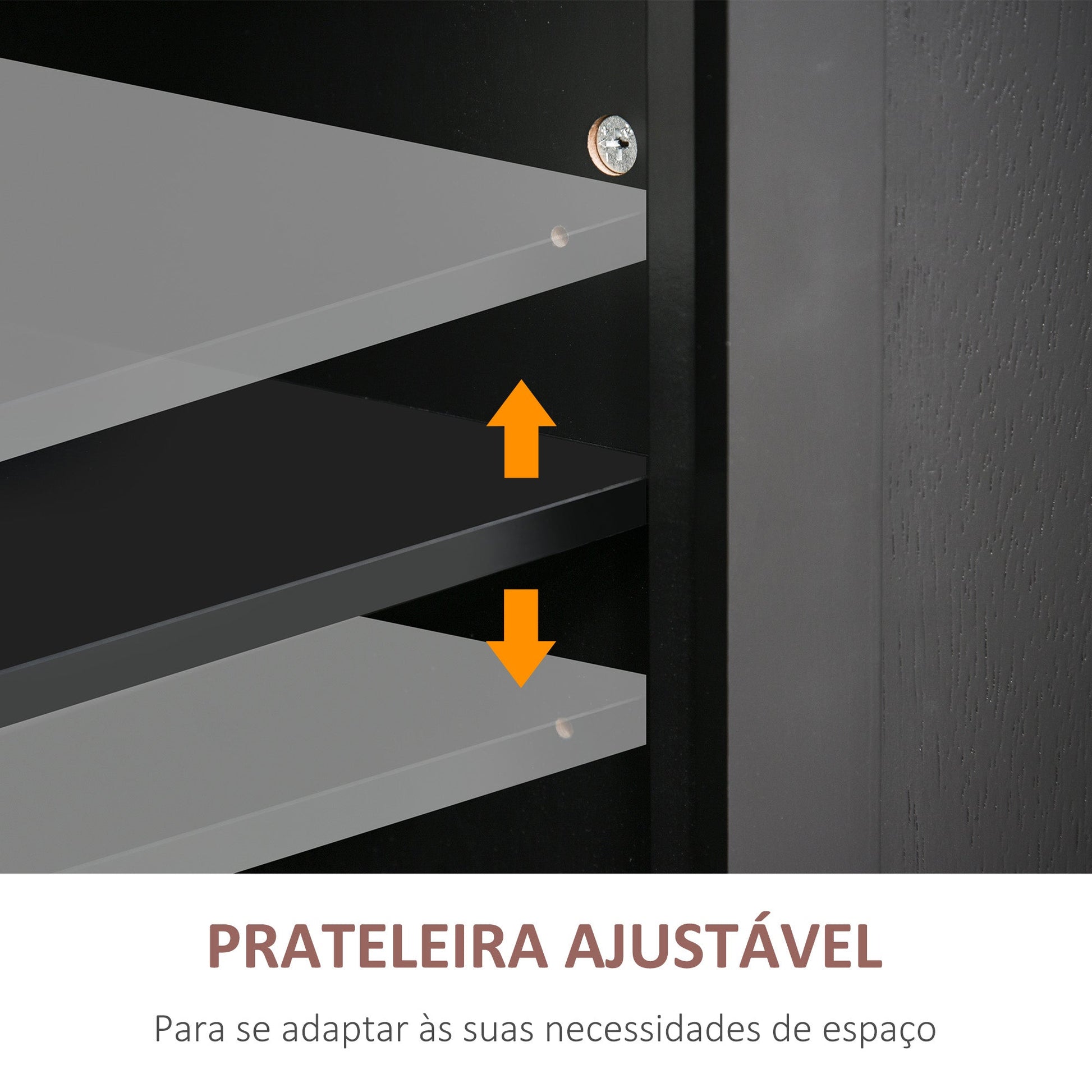 HOMCOM Ilha de Cozinha com Rodas Móvel Auxiliar de Cozinha com 2 Gavetas 4 Portas Suporte para Temperos e Barra Lateral 111x44,5x82,5 cm Preto e Madeira - A minha loja