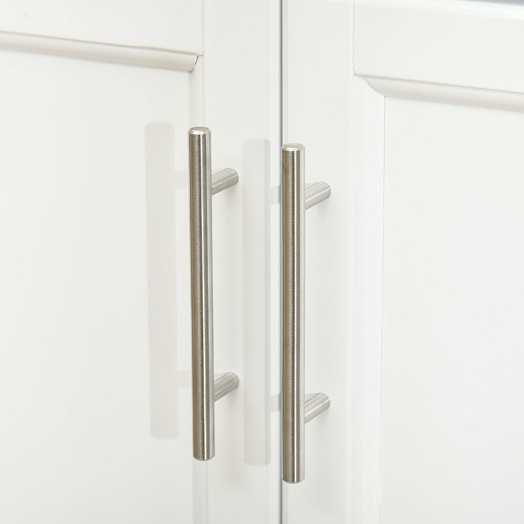 HOMCOM Ilha de Cozinha Móvel Auxiliar de Cozinha Moderno com 4 Rodas Gaveta Barra Suporte para Temperos e Prateleira Ajustável 83,5x45,7x90,5 cm Branco - A minha loja