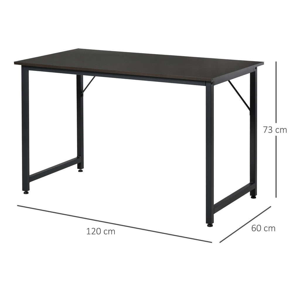 HOMCOM Mesa de escritório Mesa de computador Mesa de estudo Mobiliário de Escritório Simples 120x60x73cm Carga 70kg - A minha loja