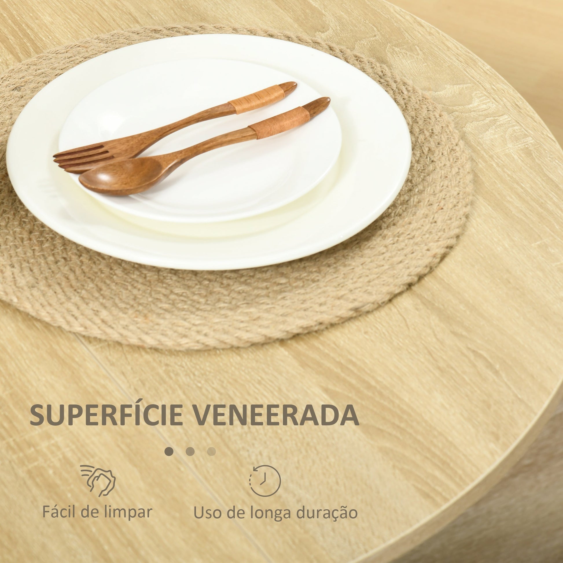 HOMCOM Mesa de Sala de Jantar Dobrável com 2 Laterais Mesa Auxiliar de Madeira para Cozinha Sala de Estar 104x76x73,7 cm Madeira - A minha loja