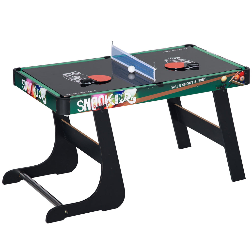 HOMCOM Mesa Multi Jogos para Crianças acima de 7 Anos Mesa de Jogos 6 em 1 Dobrável Bilhar Matraquilho Ping Pong Lançamento de Anéis Hóquei no Gelo e Air Hóquei 118x104x71cm Multicor - A minha loja