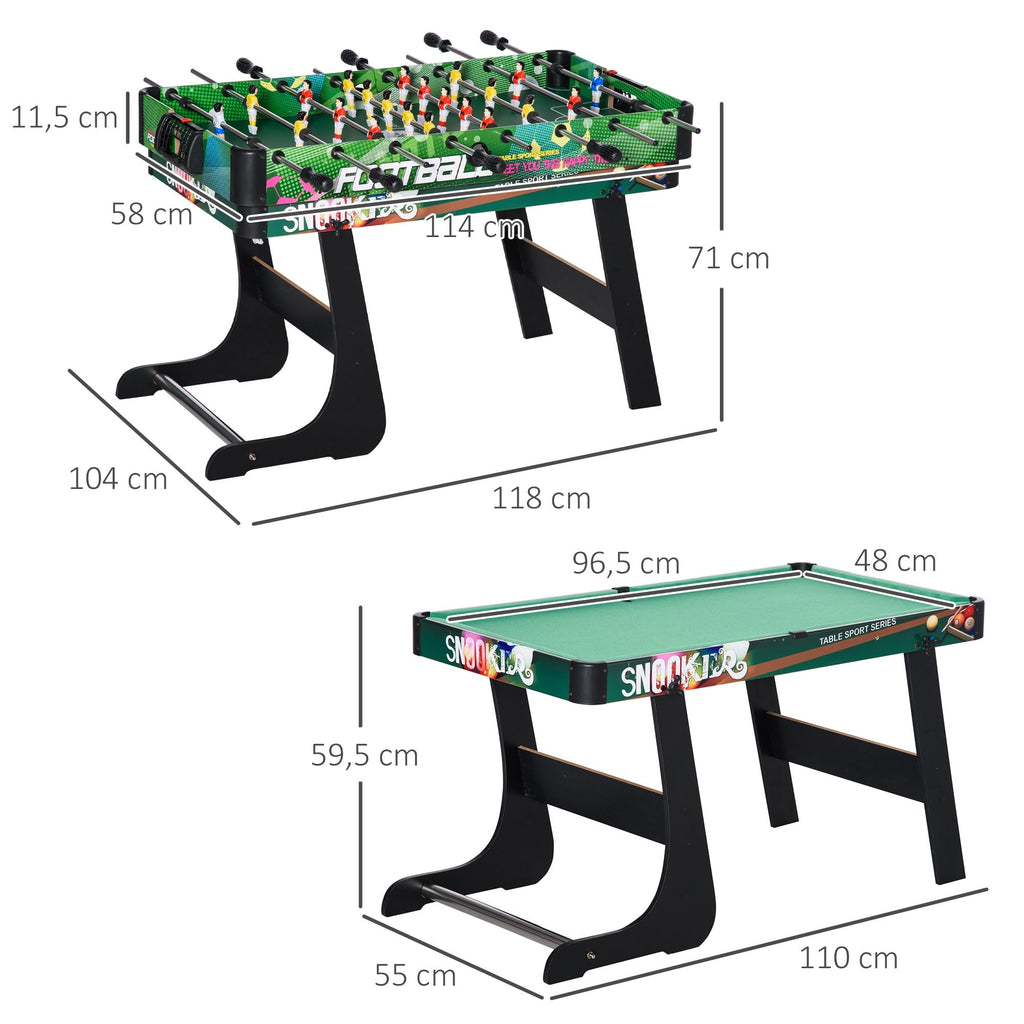 HOMCOM Mesa Multi Jogos para Crianças acima de 7 Anos Mesa de Jogos 6 em 1 Dobrável Bilhar Matraquilho Ping Pong Lançamento de Anéis Hóquei no Gelo e Air Hóquei 118x104x71cm Multicor - A minha loja