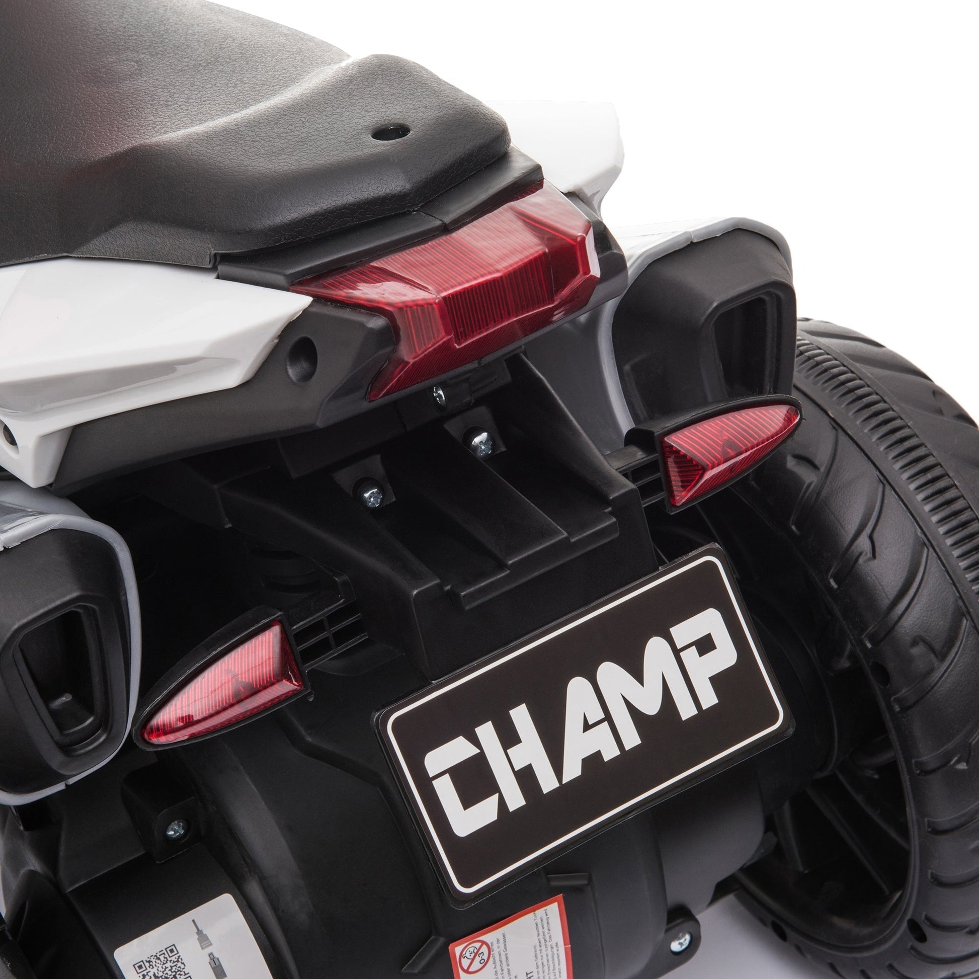 HOMCOM Motocicleta Elétrica Infantil com 3 Rodas para Crianças acima de 3 anos Triciclo com Pedal para Crianças Bateria 6V com Luzes Música Pneus Largos 86x42x52cm Vermelho - A minha loja