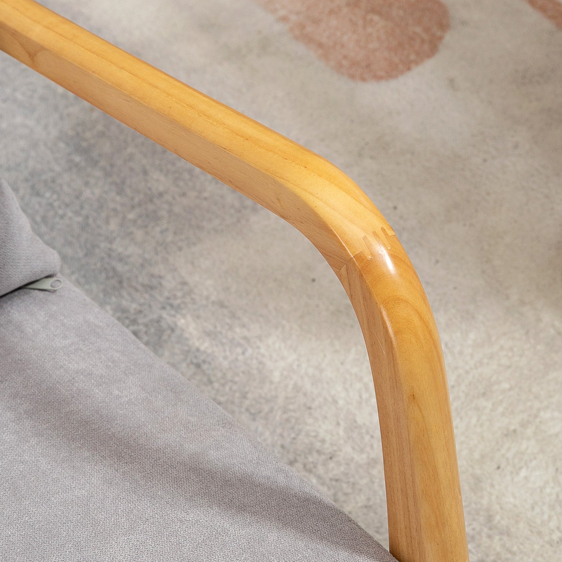 HOMCOM Poltrona Sala de Estar Nórdica Poltrona Individual Acolchoada com Apoio para os Braços e Estrutura de Madeira de Borracha para Dormitório Carga 120 kg 61x78x76 cm Cinza - A minha loja