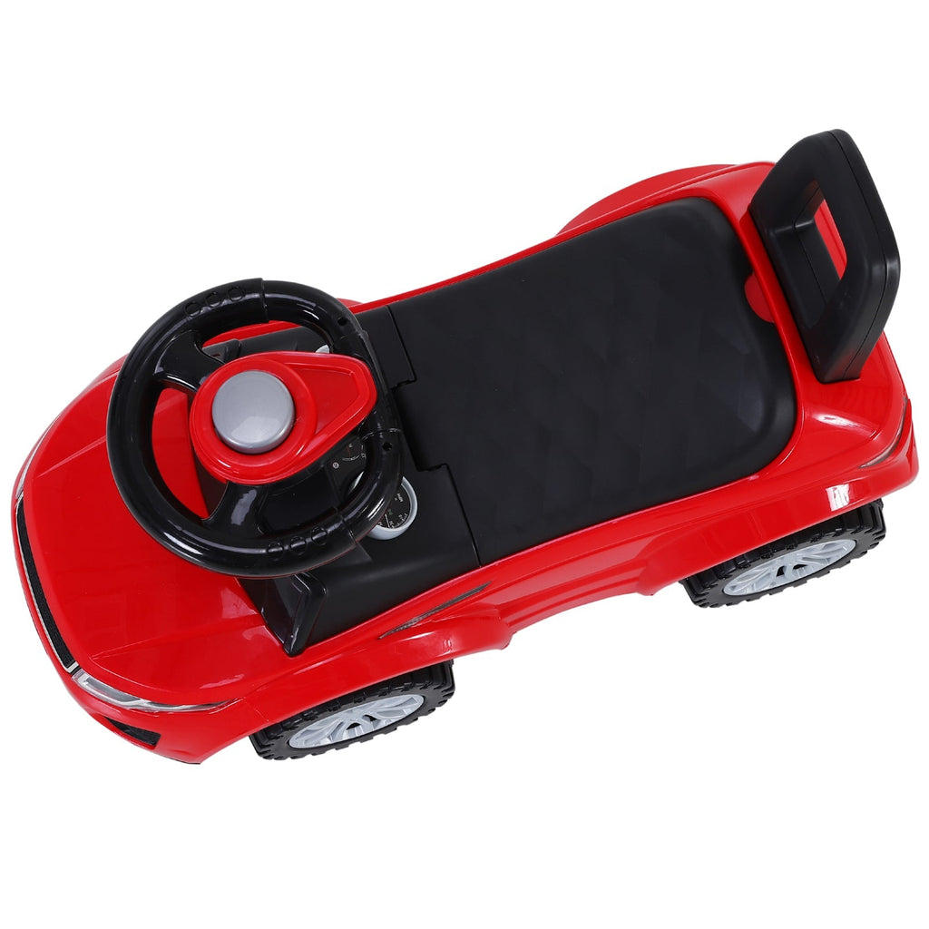 HOMCOM Quad andarilhos Carro Infantil sem Pedais para Bebê Estilo de Carreira de Andador de Brinquedo com Alto - falante 60x38x42cm Vermelho - A minha loja