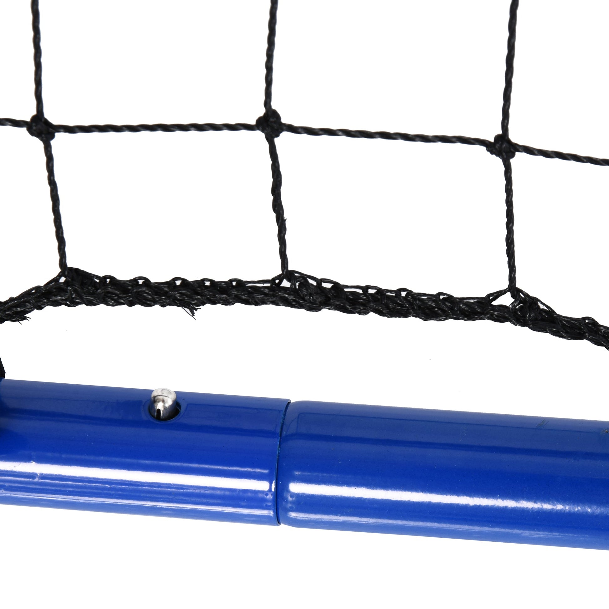 HOMCOM Rede de rebote dobravél Ângulo ajustável de 5 níveis com tubo de aço para Futebol Tênis Baseball 100x95x90 cm Azul - A minha loja
