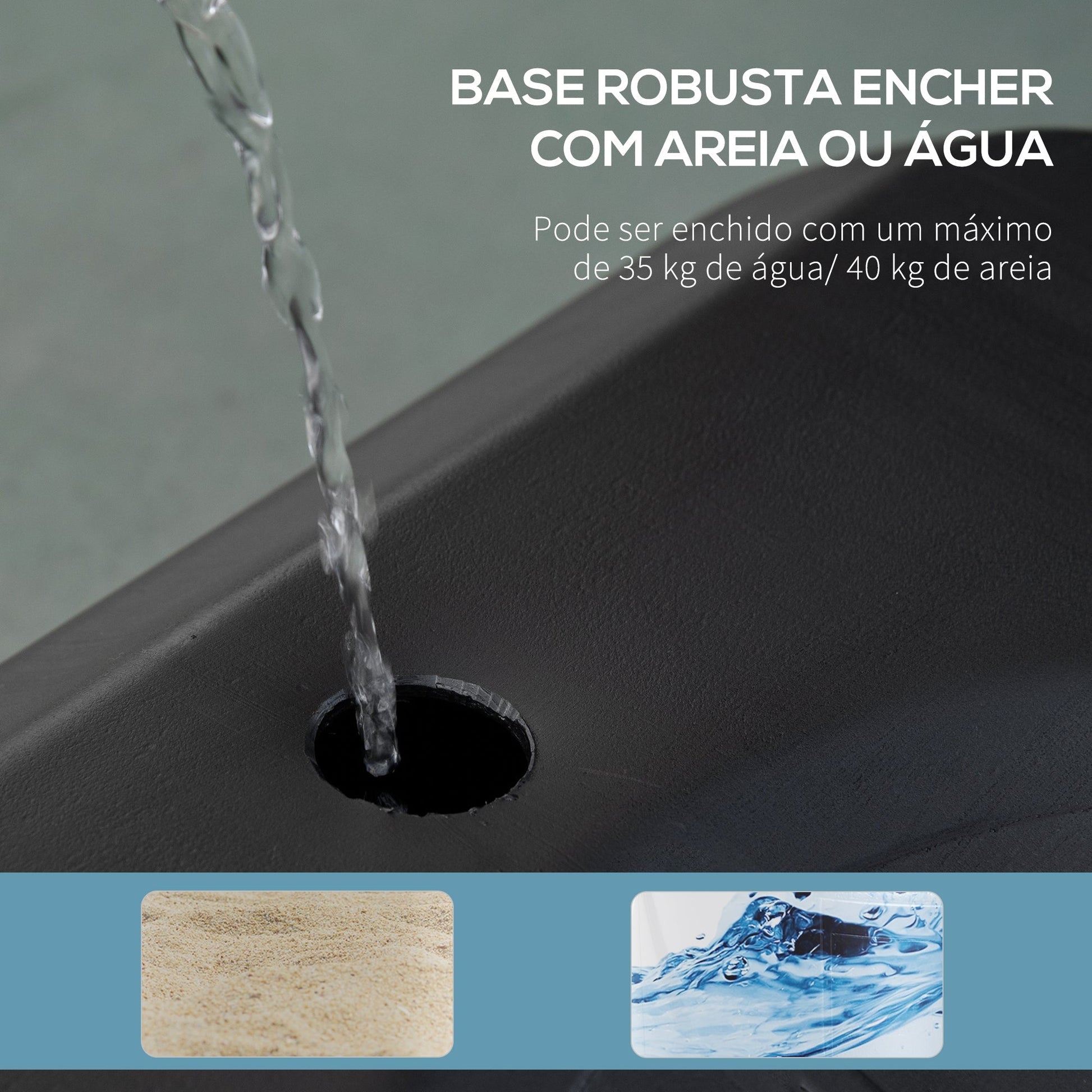 HOMCOM Tabela de Basquetebol para Exterior com Altura Ajustável 258x314 cm Cesta de Basquetebol com Rodas Base Recaregável para Adolescentes e Adultos Preto e Vermelho - A minha loja