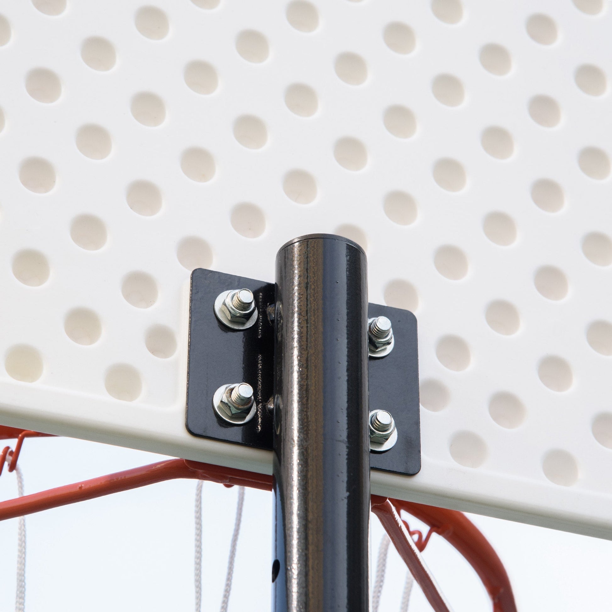 HOMCOM Tabela de Basquetebol para Exterior com Altura Ajustável 258x314 cm Cesta de Basquetebol com Rodas Base Recaregável para Adolescentes e Adultos Preto e Vermelho - A minha loja