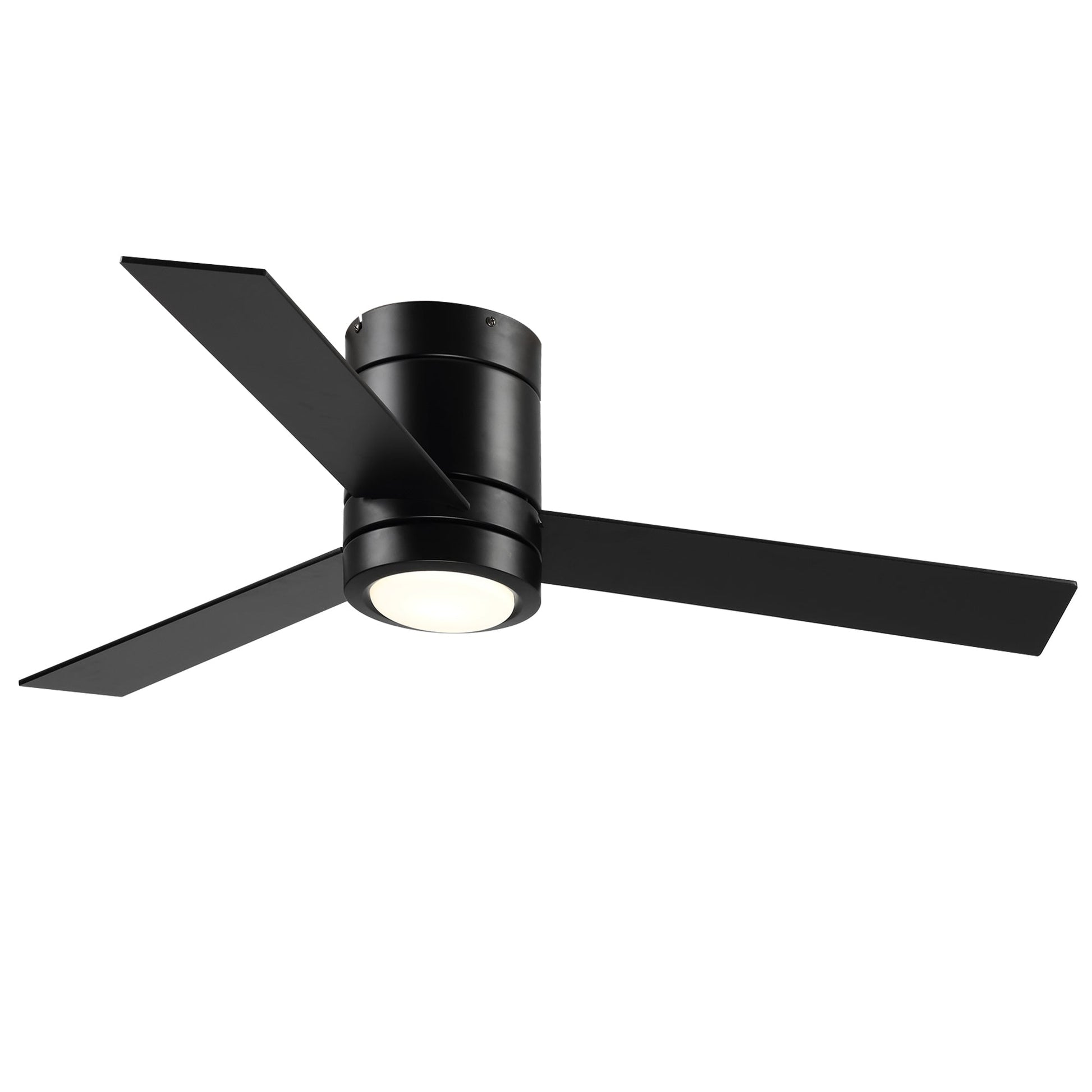 HOMCOM Ventoinha de Teto 48W com Luz LED Controle Remoto 3 Velocidades Temporizador 3 Lâminas de Madeira para Dormitório Sala de Estar Sala de Jantar Ø112x25cm Preto - A minha loja