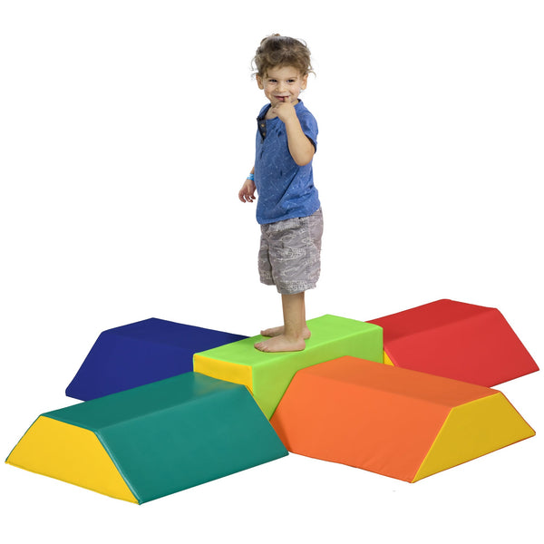 Conjunto de 5 Blocos para Crianças de 18-36 Meses Brinquedo de Construção para Aprendizagem Infantil 48x48x48cm Multicor