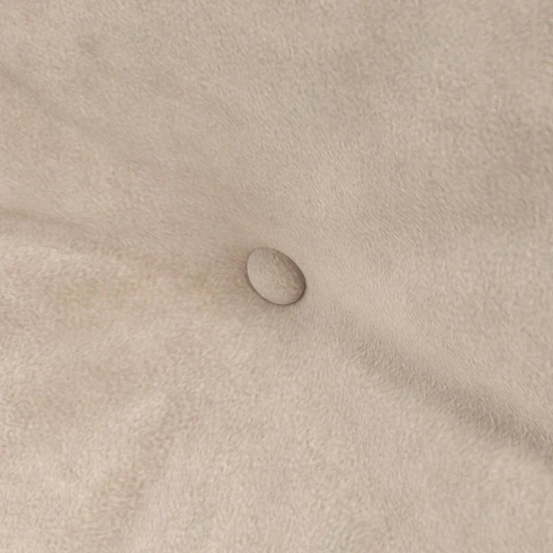 Sofá Cama Sofá Convertível em Cama de 2 Lugares Dobrável com Encosto Ajustável em 5 Níveis e 2 Almofadas Acolchoadas para Escritório Dormitório Sala de Estar 102x73x81 cm Bege