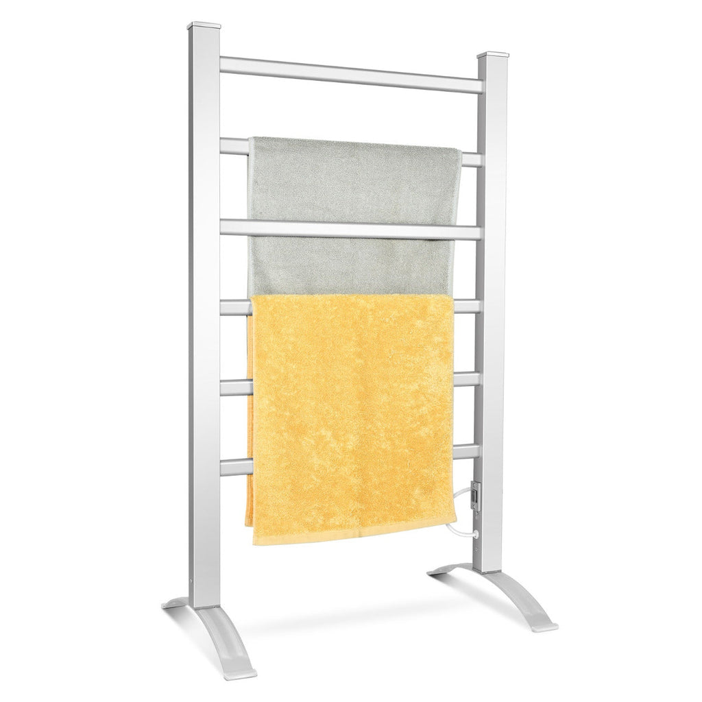 Toalheiro Elétrico 'Sven' – 6 Barras Aquecidas – Montagem Vertical ou de Parede – Alumínio – 100W – 53 x 35 x 90 cm