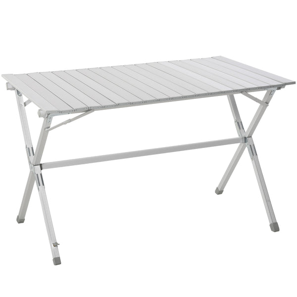 Mesa de Campismo Dobrável Mesa Dobrável para Piquenique com Bolsa de Transporte 111,5x70x69cm Prata