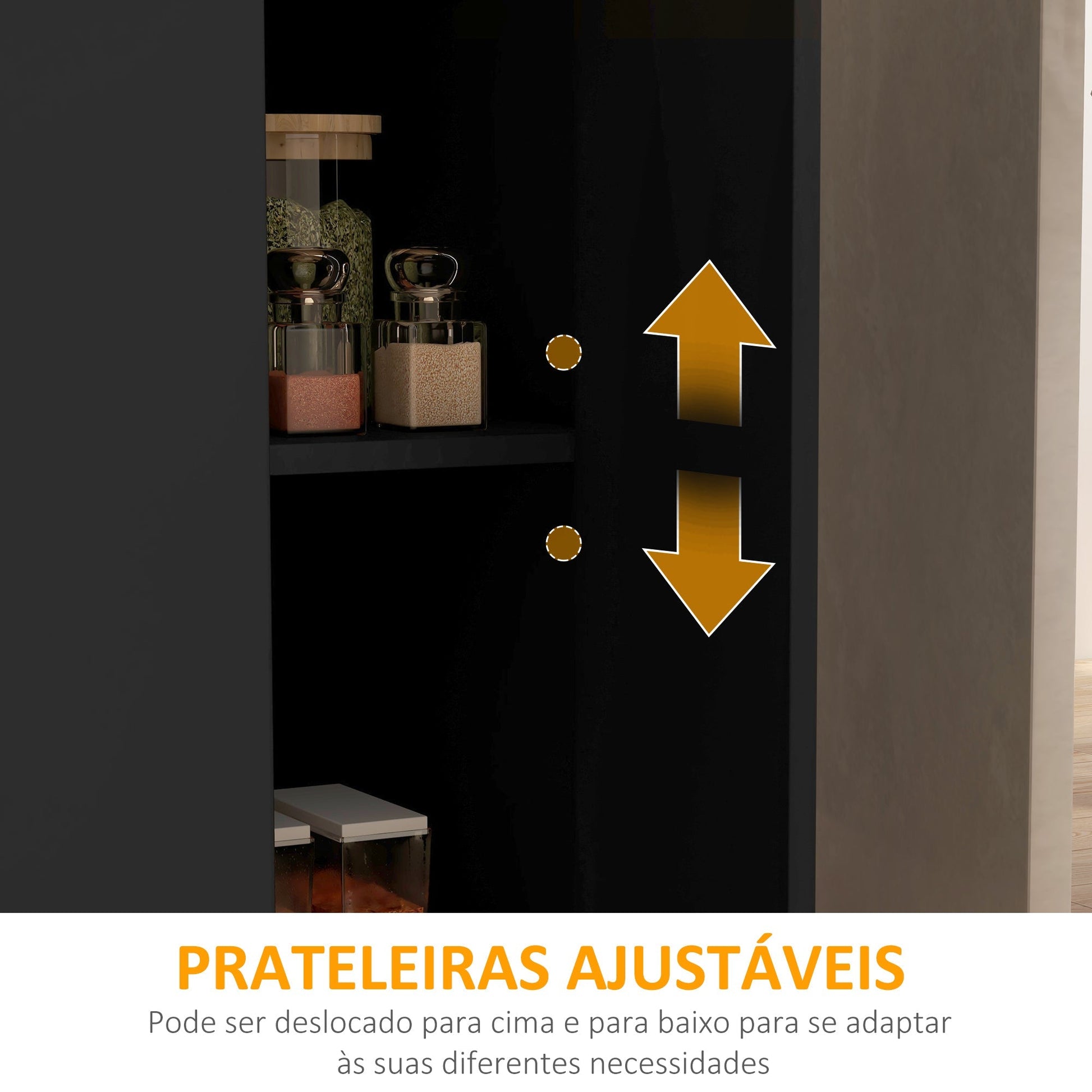 Ilha de Cozinha Móvel "Allegro" - Bancada Ampla - 105x60x82 cm - Preto e Carvalho - Design Nórdico - A minha loja