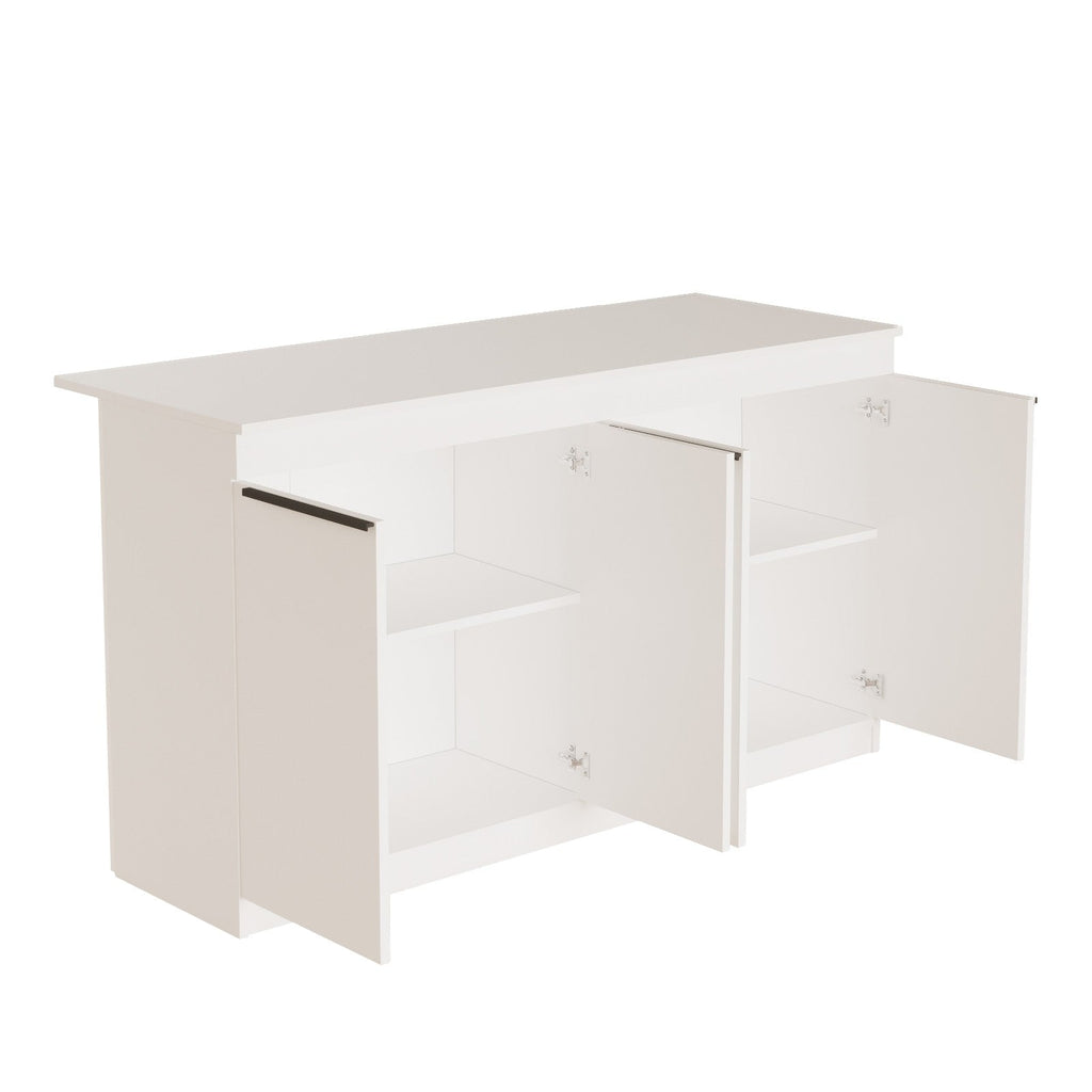 Ilha de Cozinha "Orren" - 160x90x60 cm - Branco - Design Moderno - A minha loja