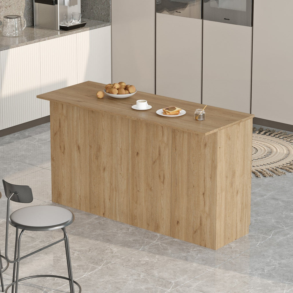 Ilha de Cozinha "Orren" - 160x90x60 cm - Carvalho - Design Moderno - A minha loja