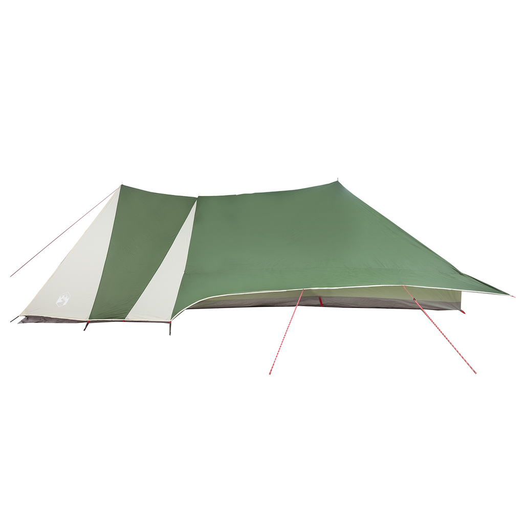 Tenda Familiar com Varanda Estendida Verde para 12 Pessoas, Impermeável