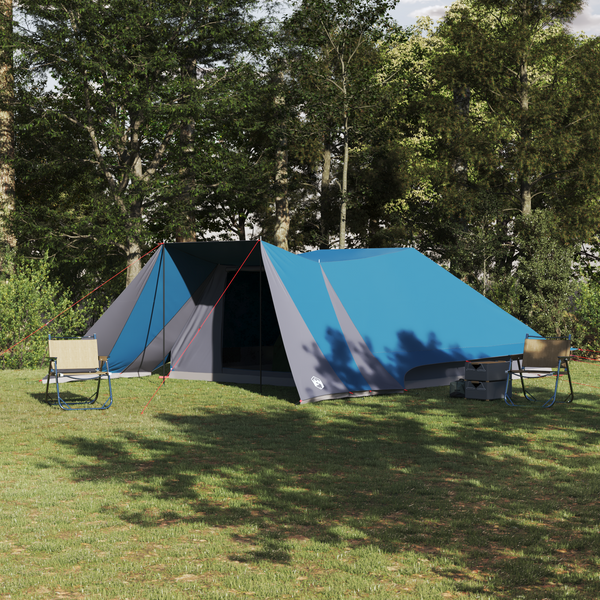 Tenda Familiar com Varanda Ampliada - Azul - Impermeável para 12 Pessoas