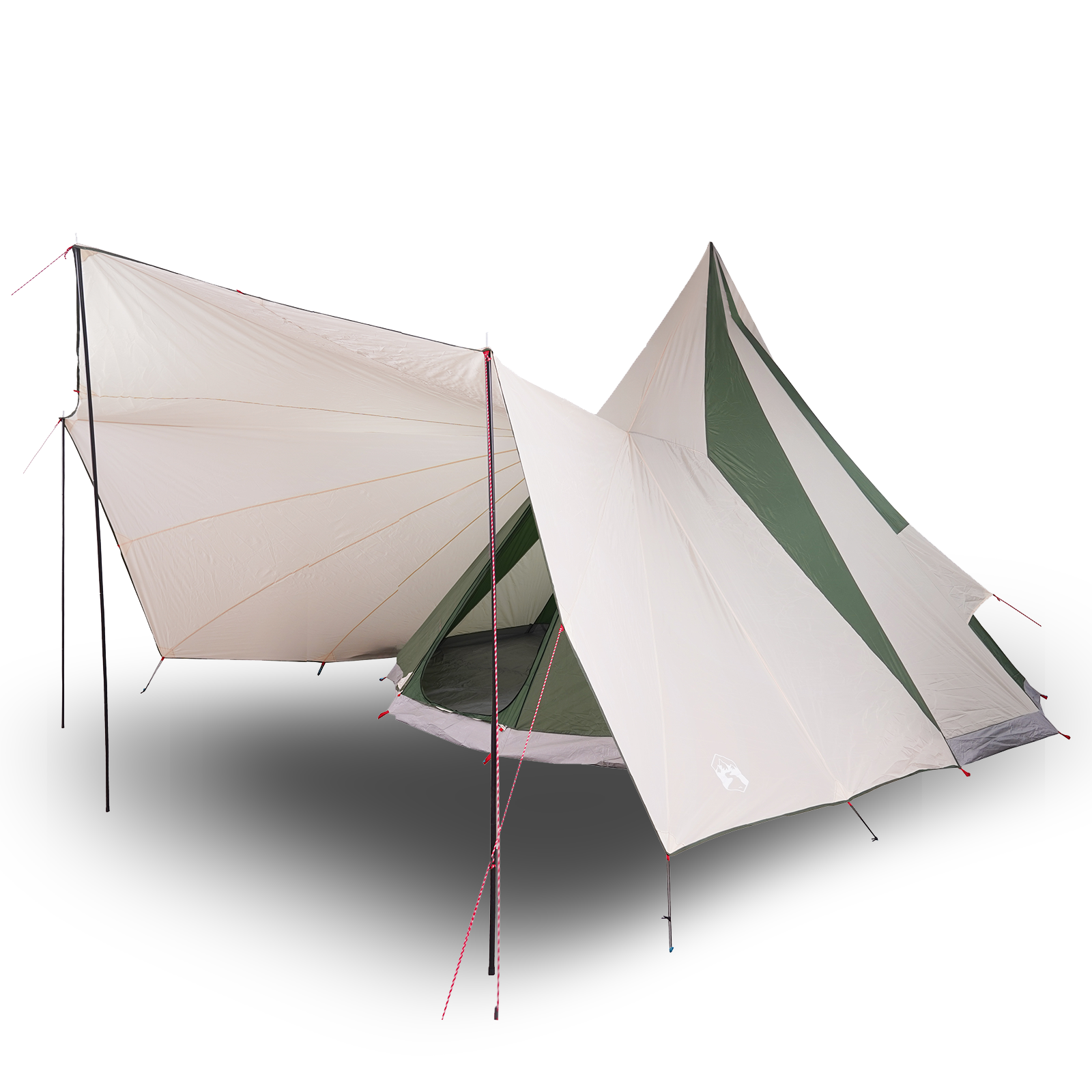Tenda Familiar Tipi Verde para 12 Pessoas Impermeável
