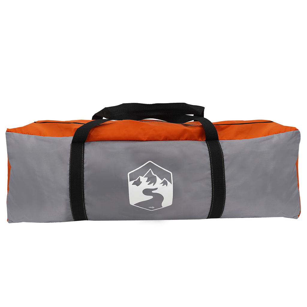 Tenda Familiar Tipi Cinza e Laranja Impermeável para 12 Pessoas