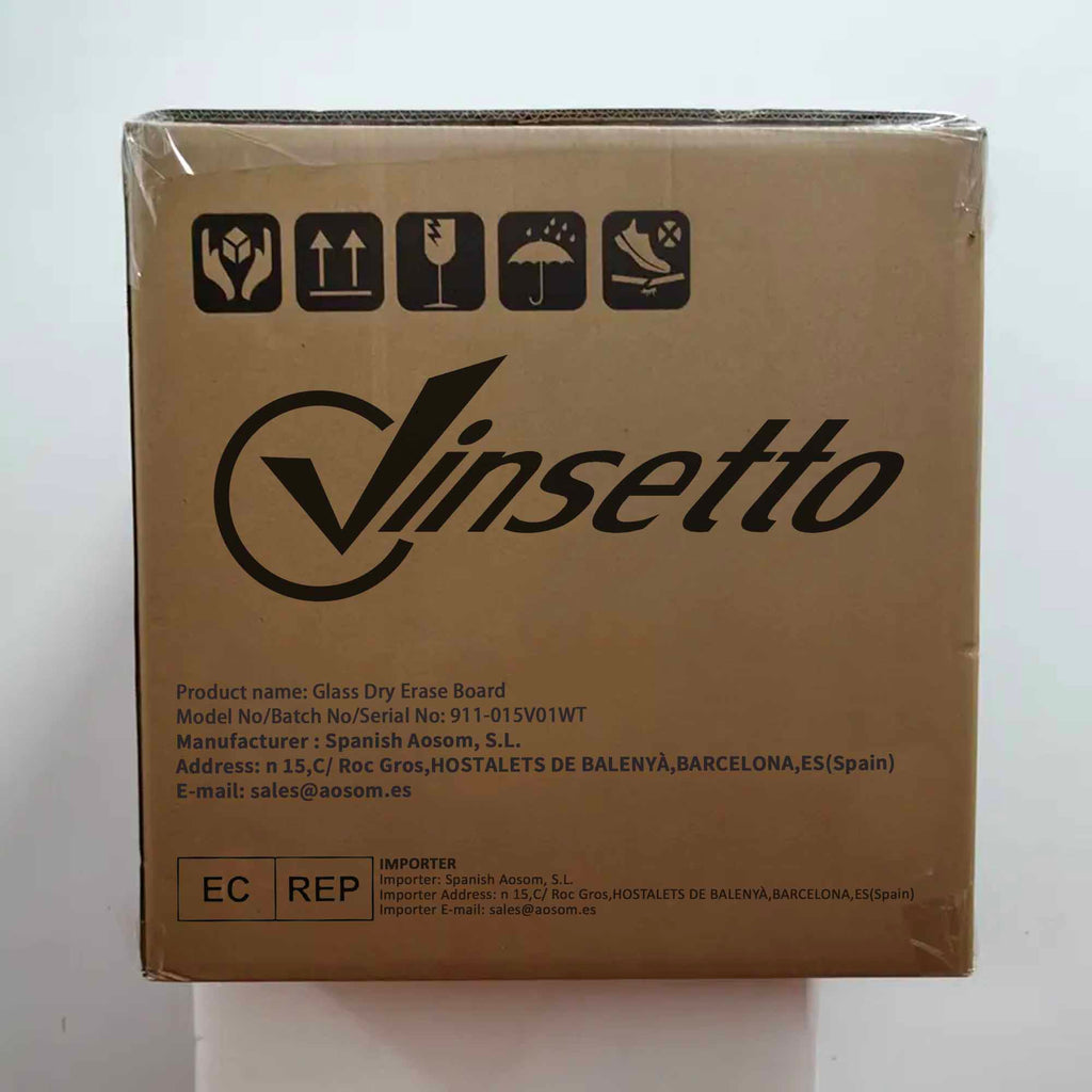 Placa de vidro magnético com bandeja Quadro de parede sem moldura Inclui 4 marcadores e borracha 90x60x0,45 cm Branco