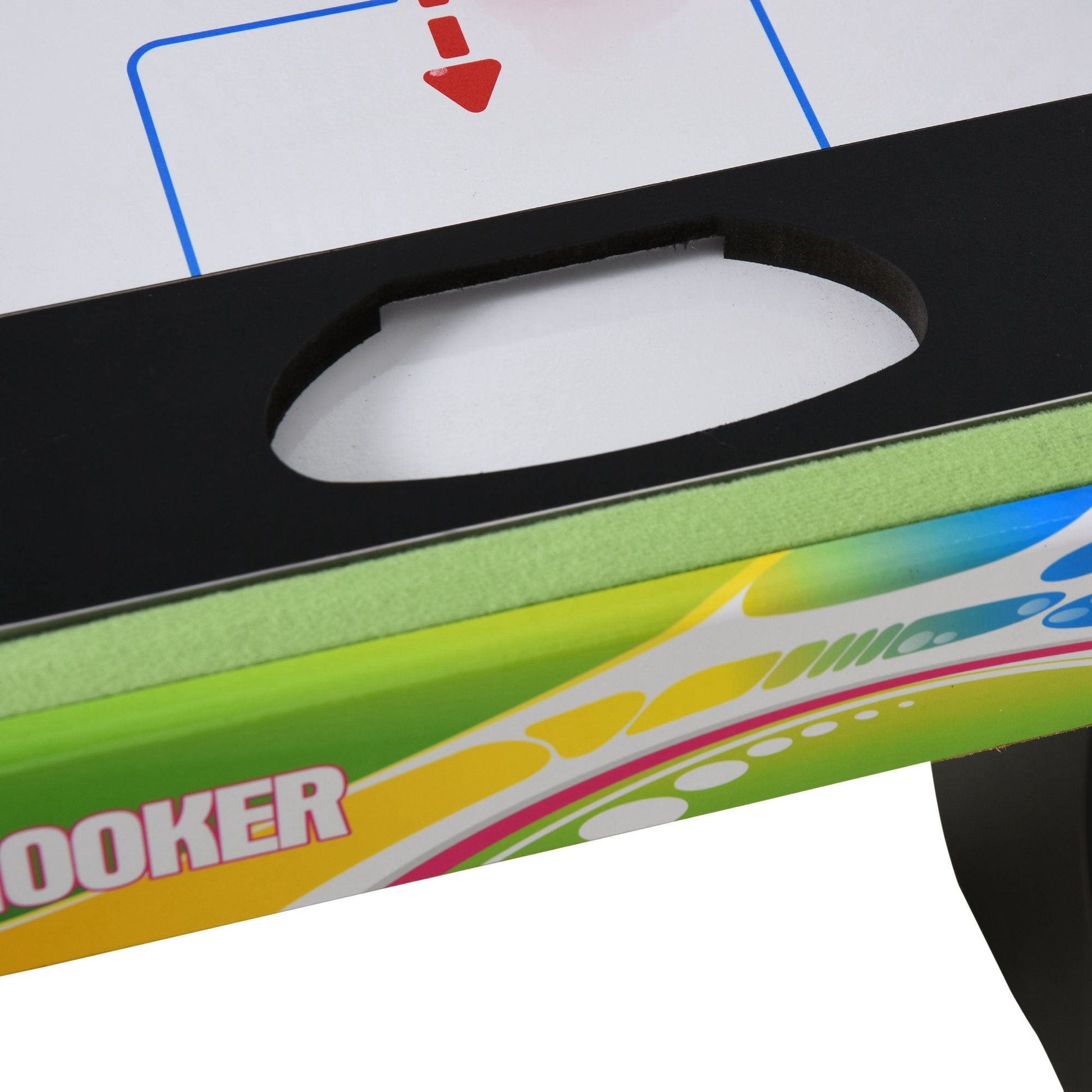 Mesa Multi-Jogos Dobrável Mesa de Jogos Desenho 4 em 1 Matraquilhos Hóquei de Mesa Bilhar Pingue-Pongue e Acessórios Incluídos 86,5x43,5x64 cm Multicor