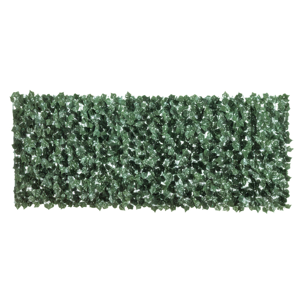 Vedação Artificial em Rolo 2,4x1 m Vedação de Privacidade para Balcão Jardim Exterior Planta Decorativa de Parede PE Verde