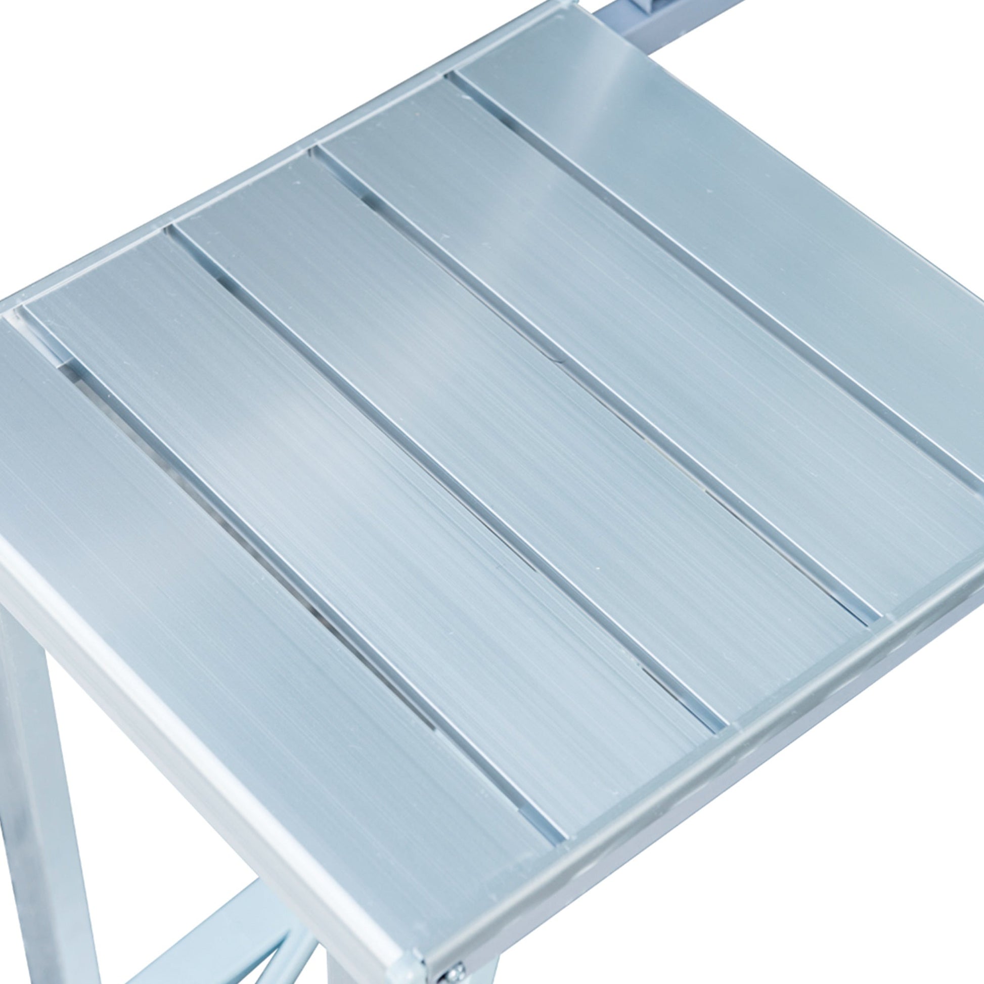 Mesa de Campismo Dobrável com 4 Assentos Orifício para Chapéu de Sol e Estrutura de Alumínio para Praia Piquenique 136x85,5x66cm Prata