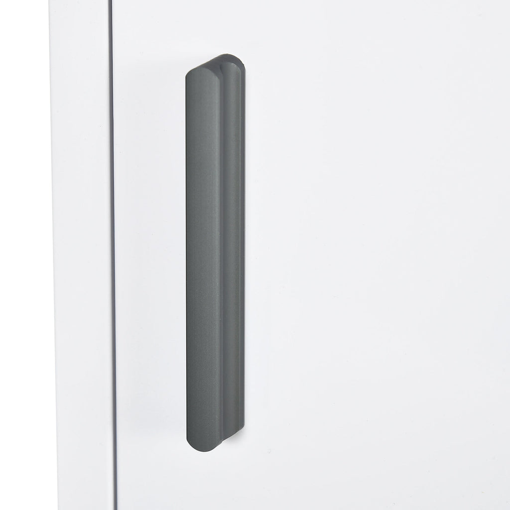 kleankin Armário Farmácia de Parede Armário de Medicamentos de Aço com 3 Níveis Porta Magnética para Cozinha Casa de Banho 30x12x60 cm Branco - A minha loja