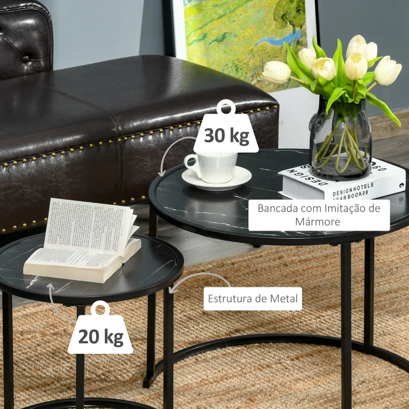 Conjunto Double - Preto - Design Nórdico - Leva-Me Contigo - Móveis & Decoração